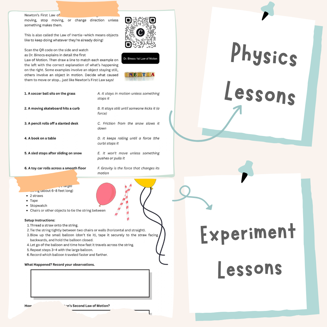 Toy Story Physics Unit Study | Newton's Laws of Motion, Science Experiments & Slinky Dog Dash | Ages 8–12