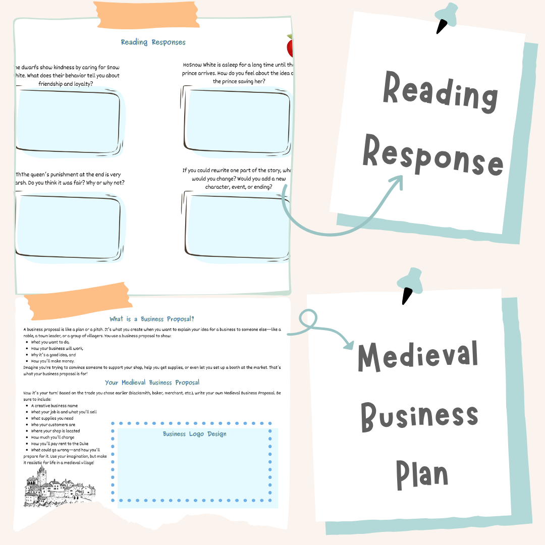 Snow White Homeschool Unit Study | Literature, Medieval History & Economics | Ages 9–12