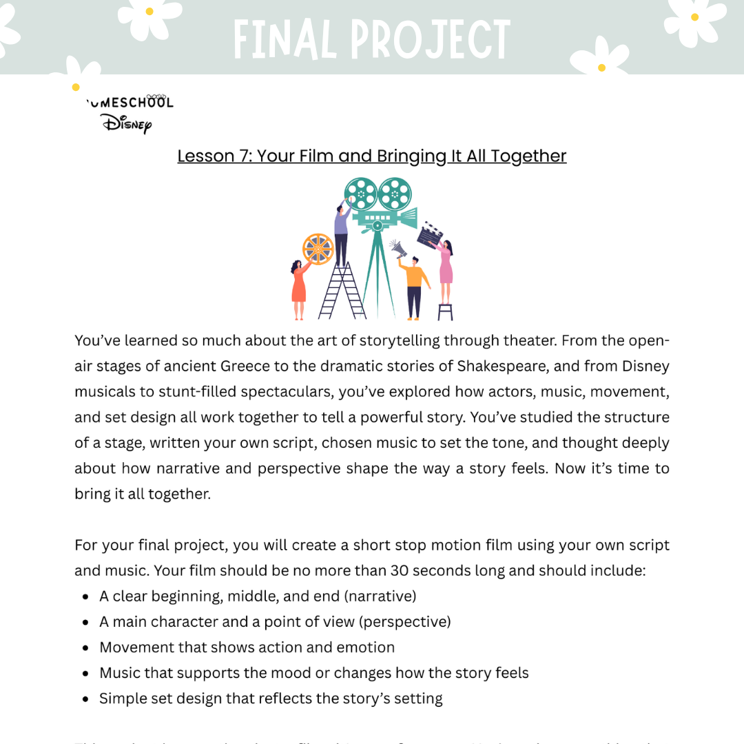Hollywood Studios Theater Unit Study | Disney Homeschool Drama, Literature & Filmmaking | U