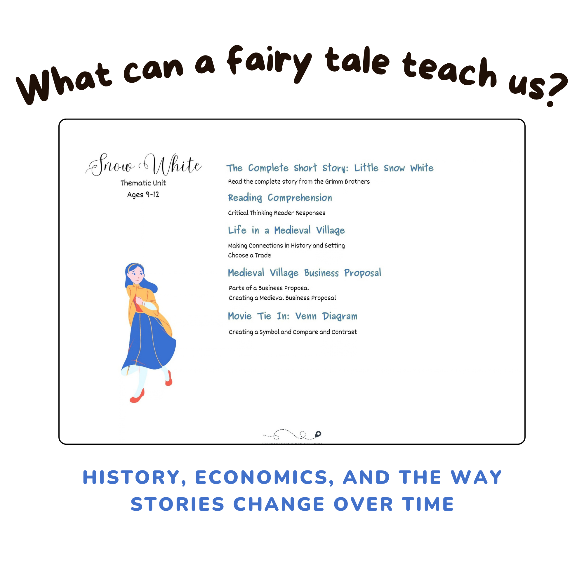 Snow White Homeschool Unit Study | Literature, Medieval History & Economics | Ages 9–12
