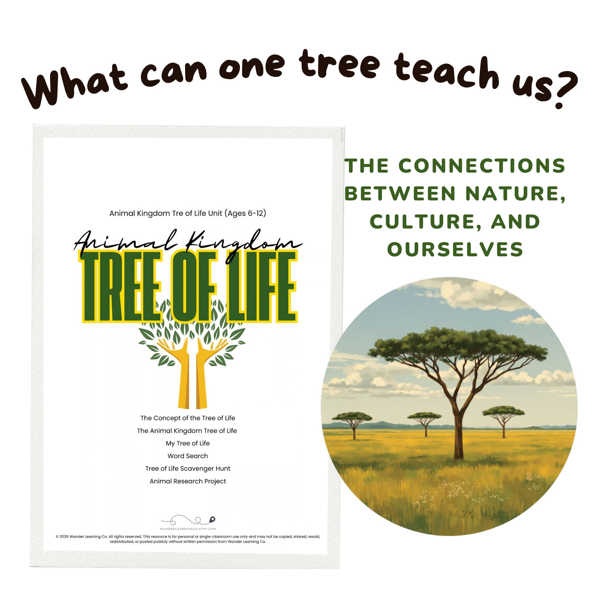 Animal Kingdom Tree of Life Homeschool Unit Study | Science, World Cultures & Art | Ages 6–12