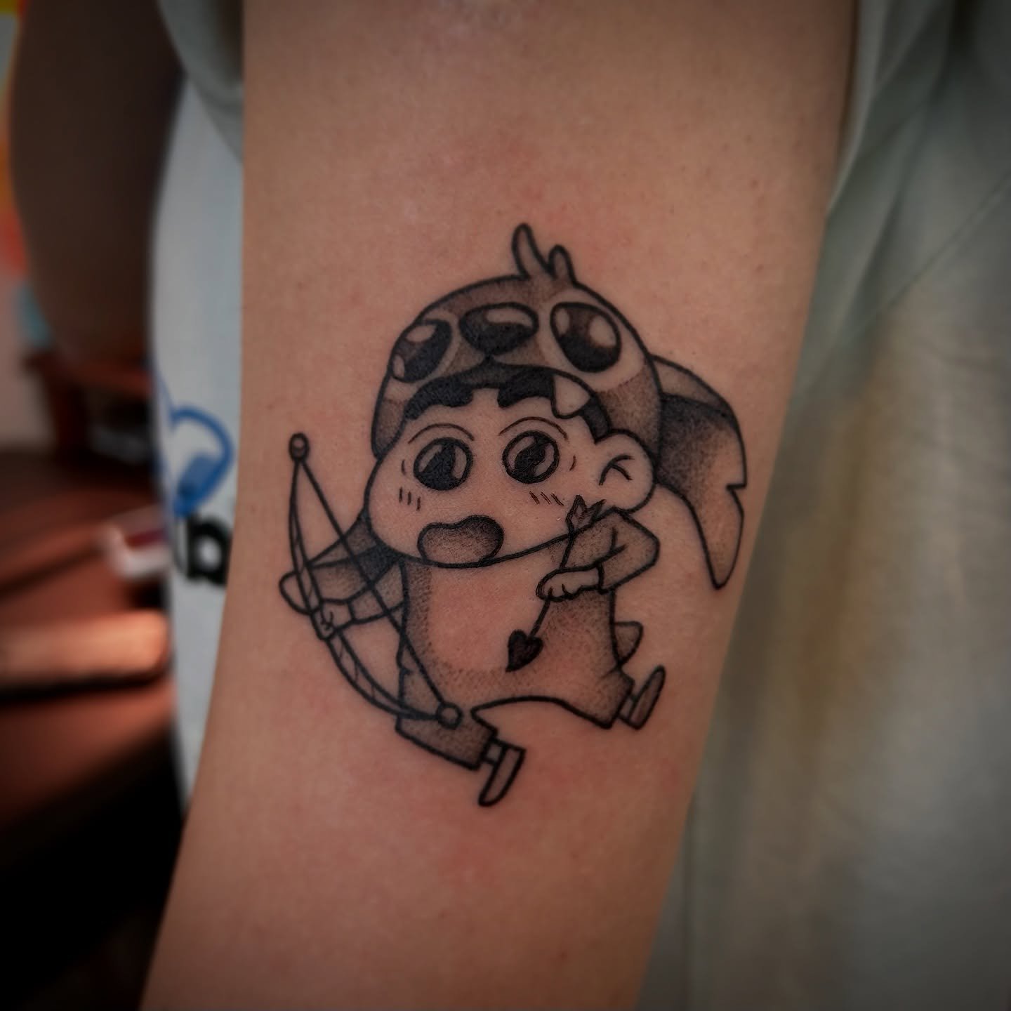Shin-chan x Stitch for Nancy! Thank you for coming through! ✨✨✨
.
DM or email for bookings
.
.
.
.
#tattoo #shinchan #crayonshinchan #cutetattoo #liloandstitch #stitchtattoo #disney #wellingtontattooartist #nztattoo