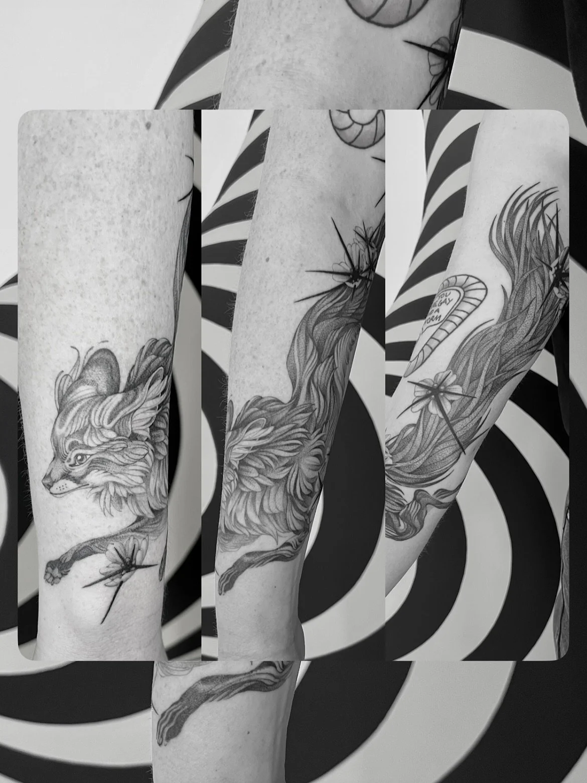 Thanks so much for getting this super fun floofy fox friend Fox! 🫶🫶🦊✨

Done over 2 sessions @buttercattattoo 

To book in use the form via link in bio or DM me.

#tattooartist #nztattooartist #wellingtontattooartist #wellingtontattoostudio #foxtat