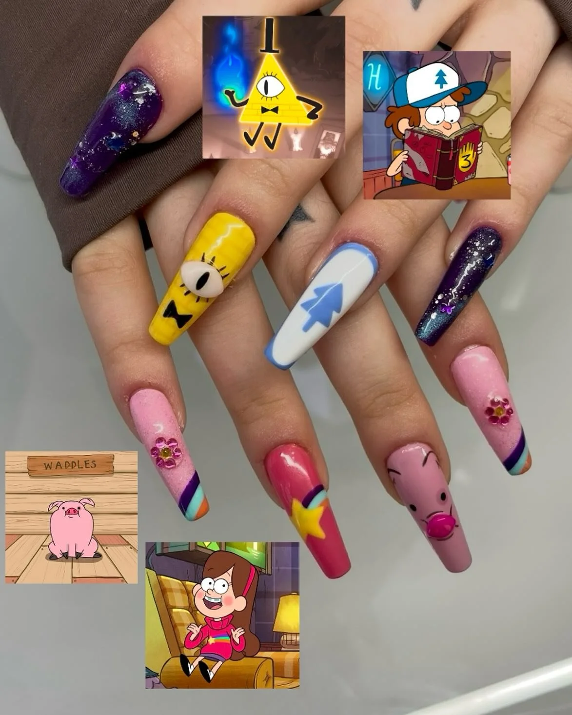 Advanced - Gravity Falls ⭐️🌈🐷

I like to put cartoons on nails 🥰 Billy nail is definitely my favourite ✨ to all my clients - keep hitting me with the fun inspo! 

#nailtech #nailart #gravityfalls #gravityfallsfanart #cartoonnetwork #cartoon #popcu
