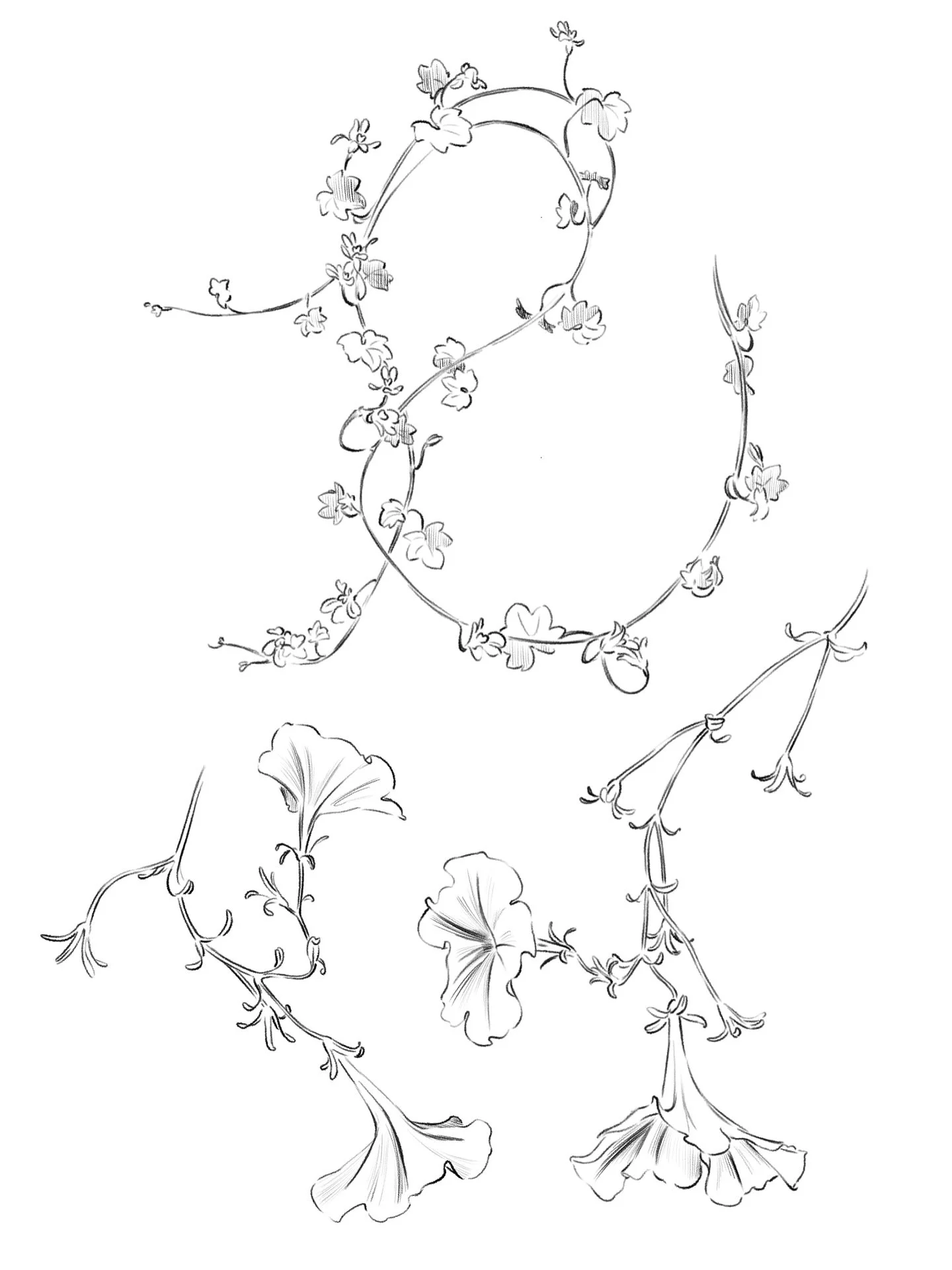 Last of this latest batch of new flash 🌱
.
Think of the potential placements of these tho!! The wrappiness!! Perhaps they could even 👀 overlap with 👀 or intertwine with 👀👀 your existing tattoos??
.
🌟flash availability &amp; pricing in my highli