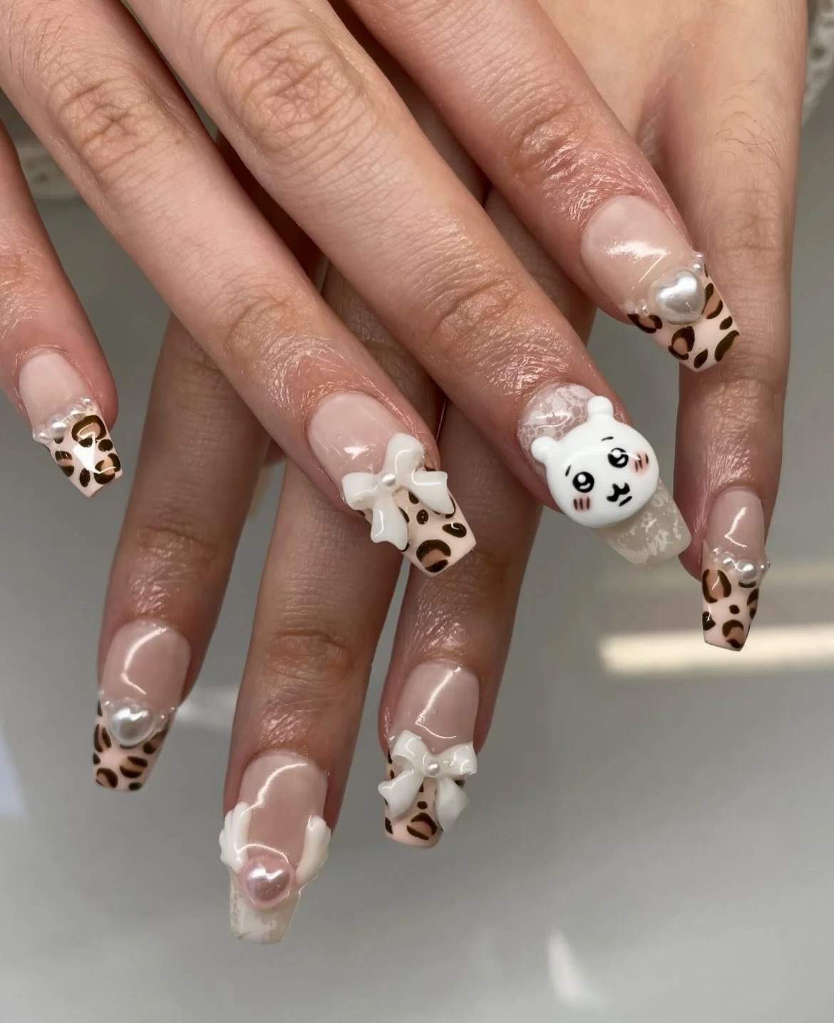 Level 3 - Chikawa 🎀

Hamster? Bear? Cat? Unsure. Cute pastel gyaru inspired set for a clients trip to Japan 🫶

#chikawa #gyaru #gyarunails #nailtech #wellingtonnz