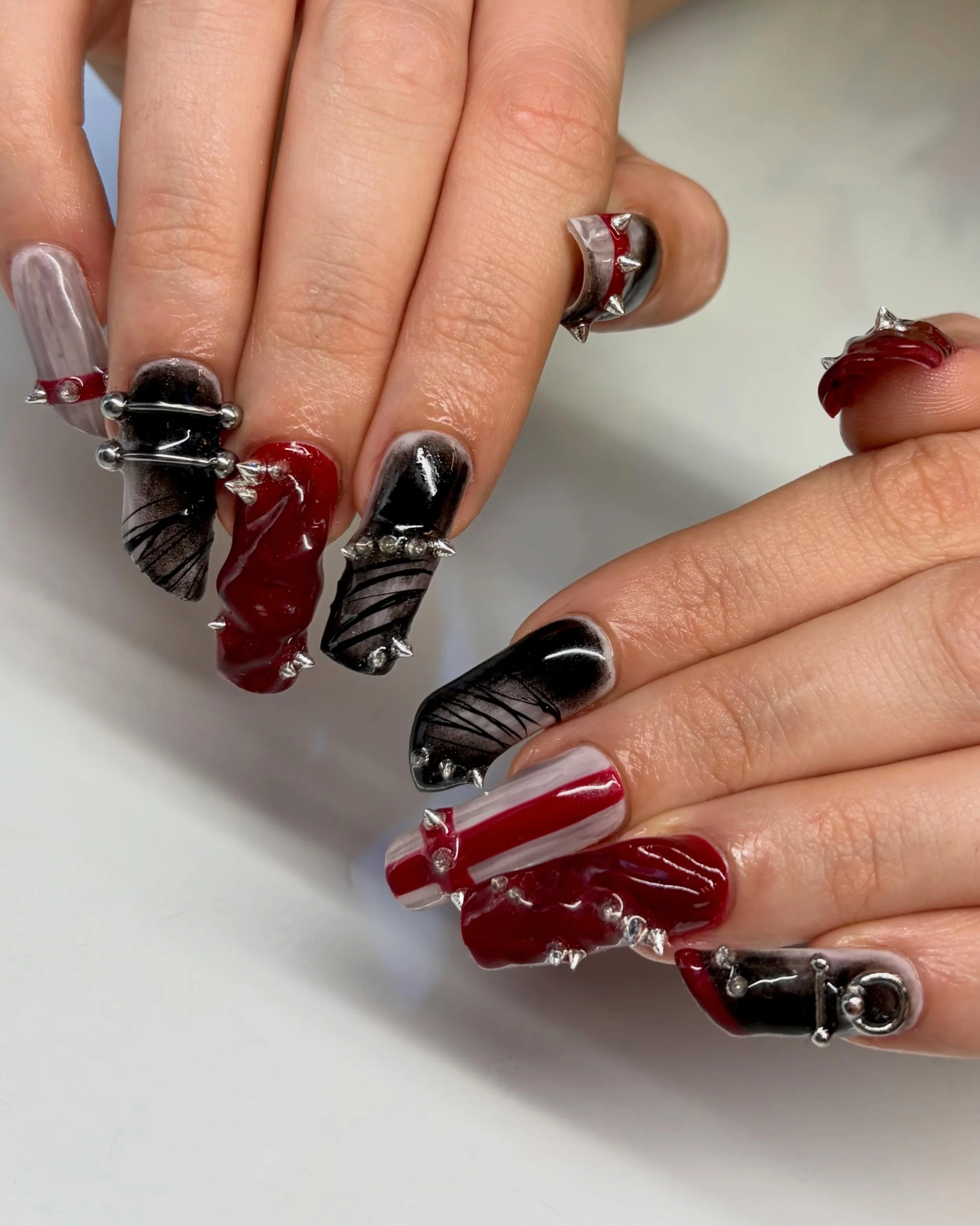 Level 3 - Spikey 🔪

Lipstick nailz 💄 and a whole bunch of other stuff

This is really cool and it is because it was done at @buttercattattoo 

#gelx #nailart #nailinspo #gelnails #nailtech