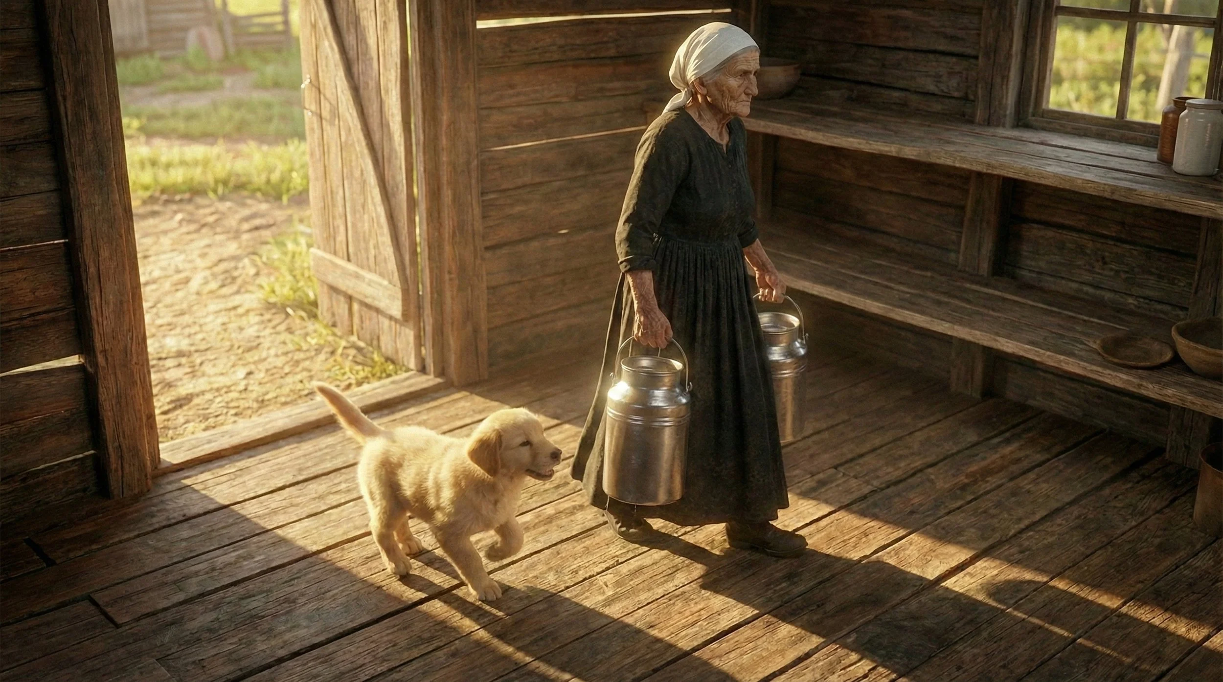 AI Veo3 - Cow Milking 003