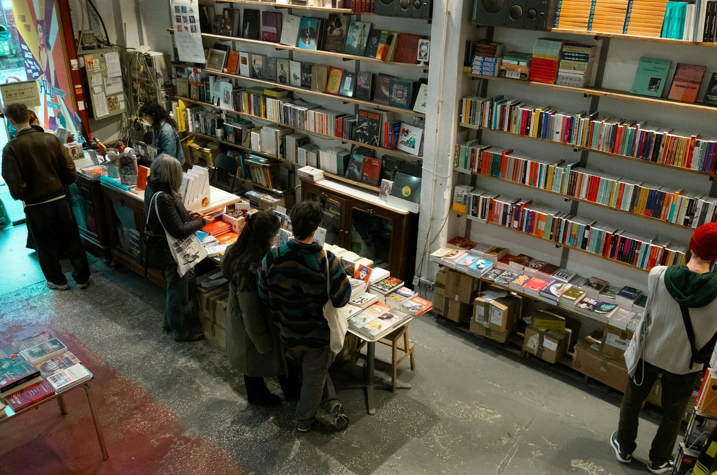 bookstore with people shopping for books