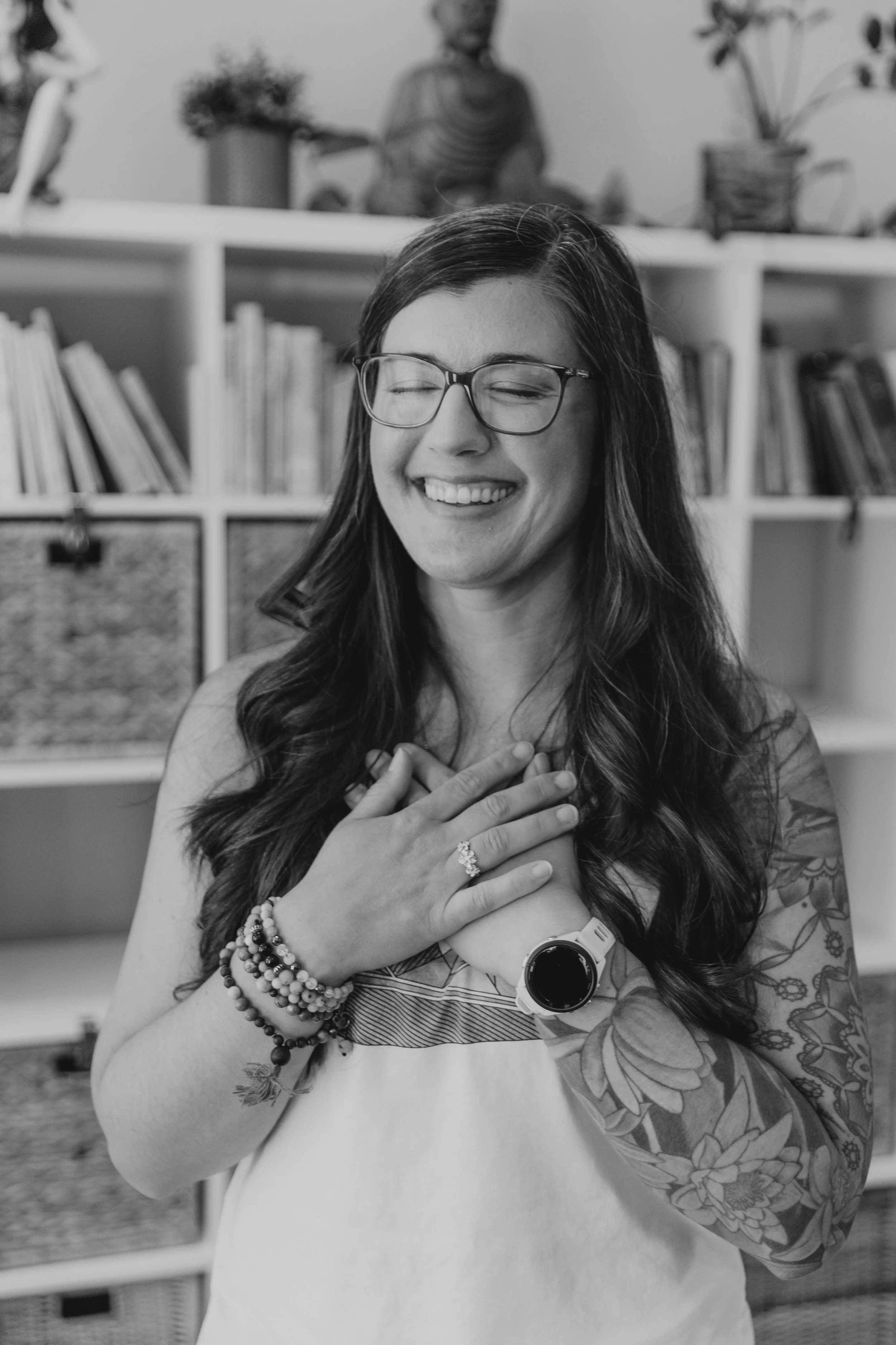 hands holding a crystal