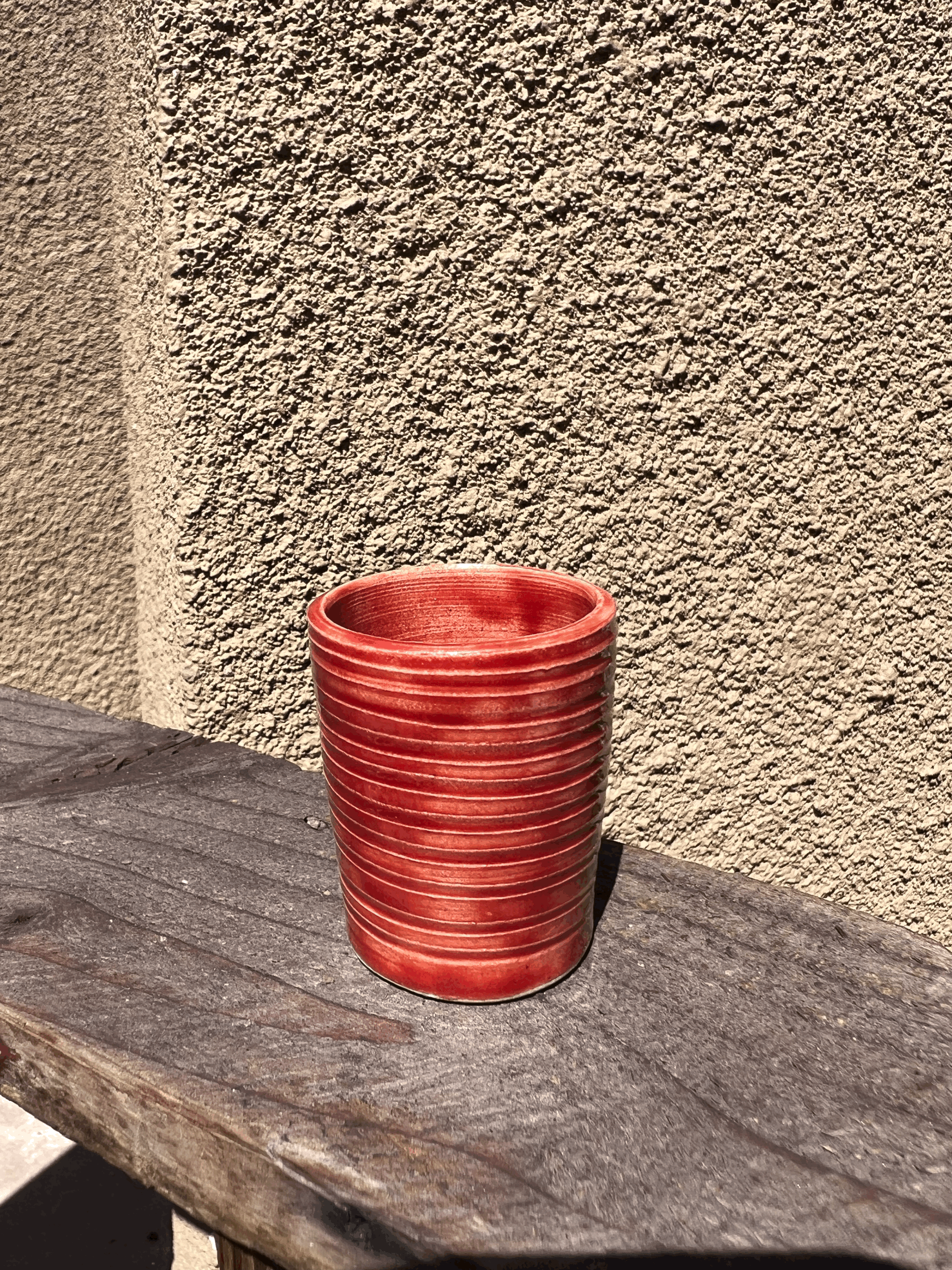 Red Swirl Shot Glass
