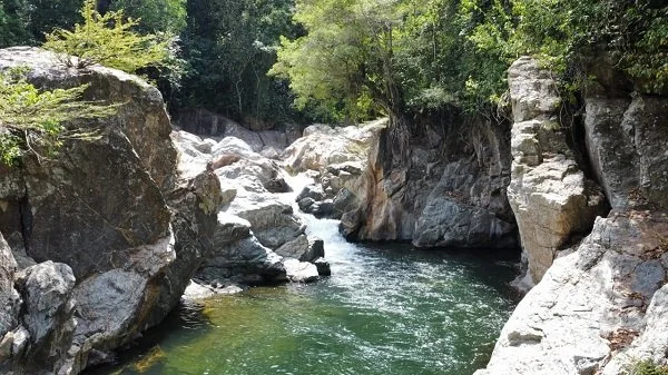 Jungle waterfall near Tayrona National Park Colombia