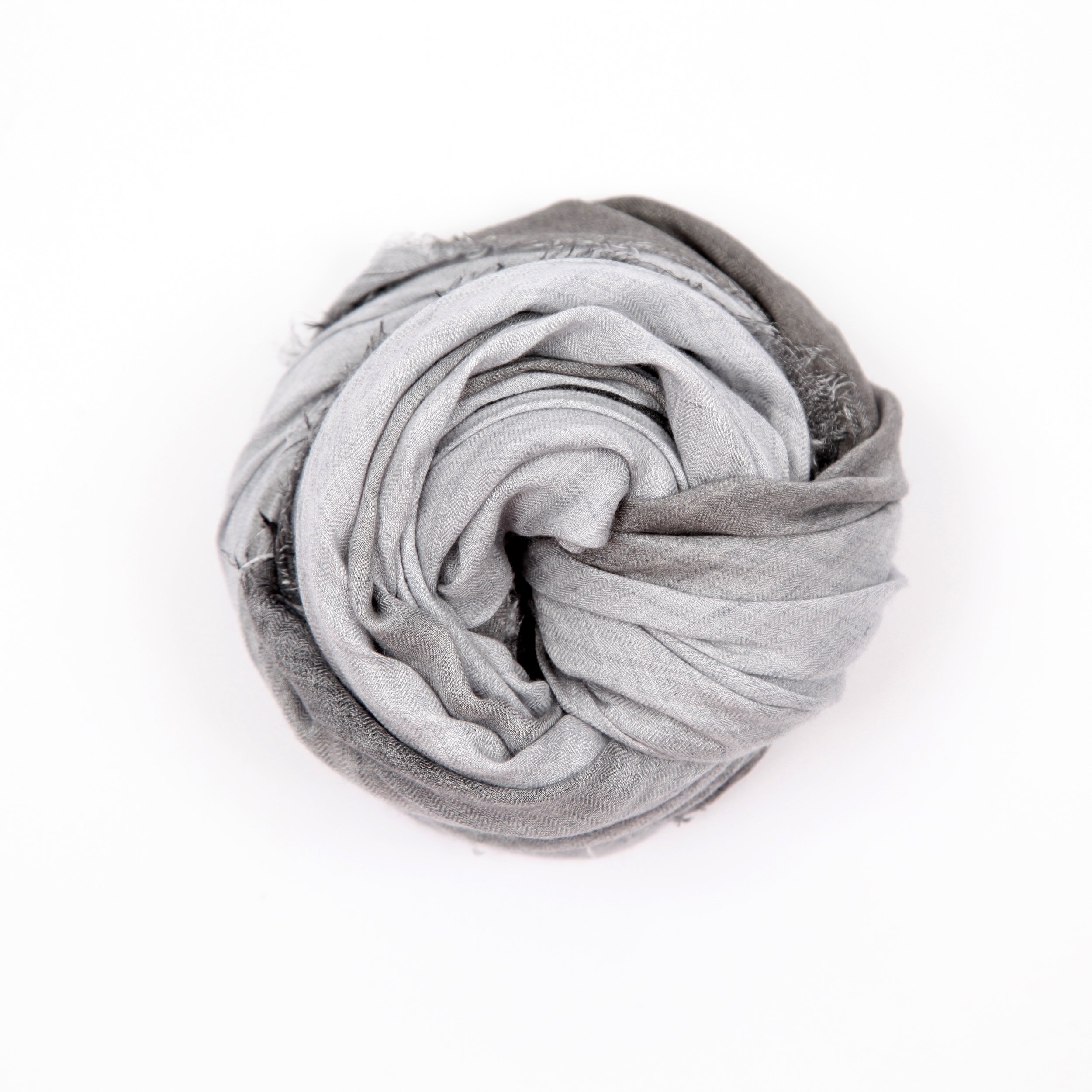 Hand Dip Dyed Scarf - Grey