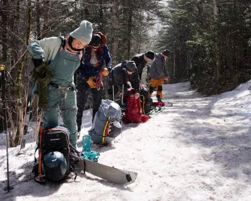 AIARE 1 students in the White Mountains, NH.