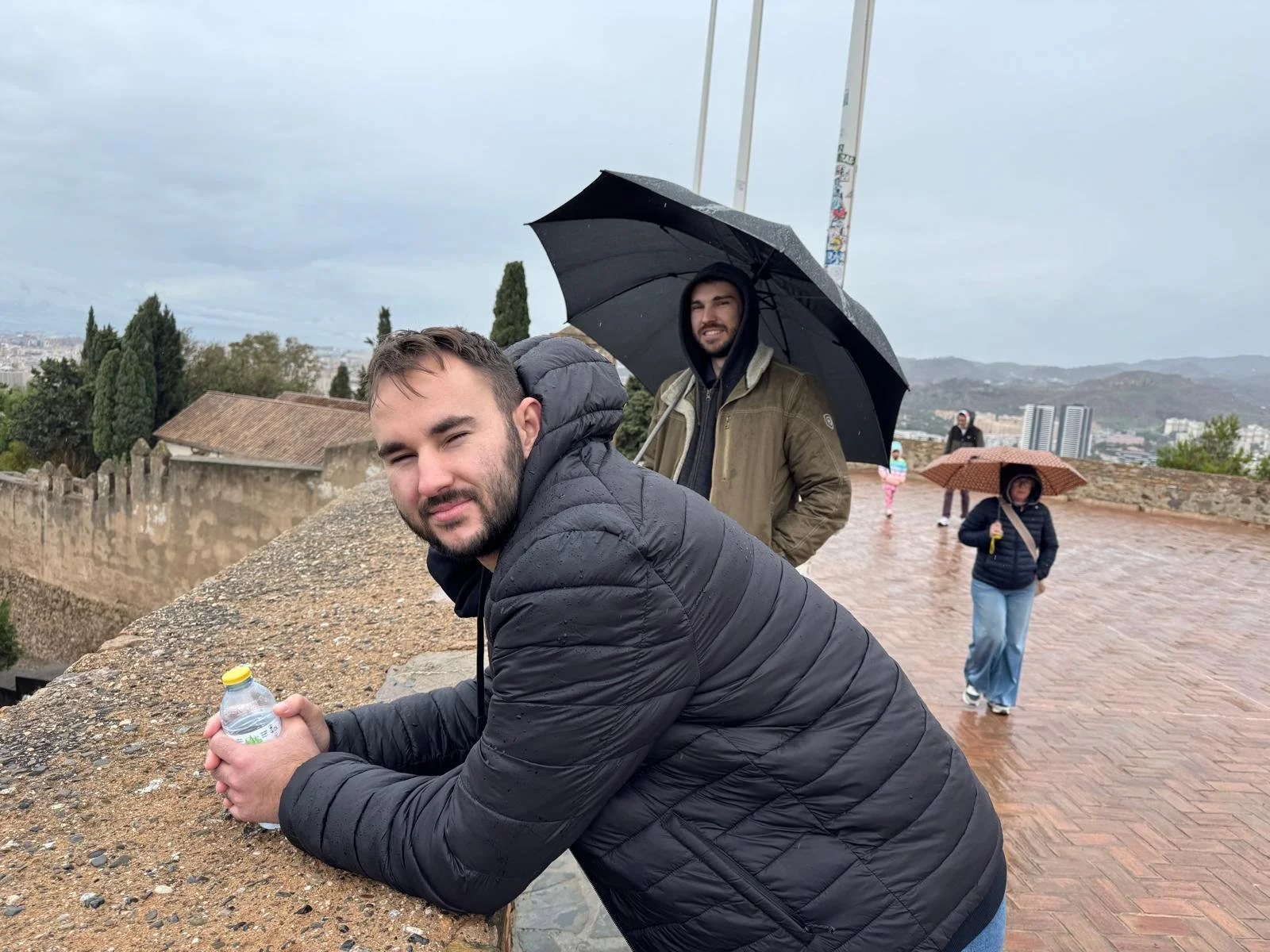 Slater and I above the Malaga Alcabaza (photographed by Sarah Geis)
