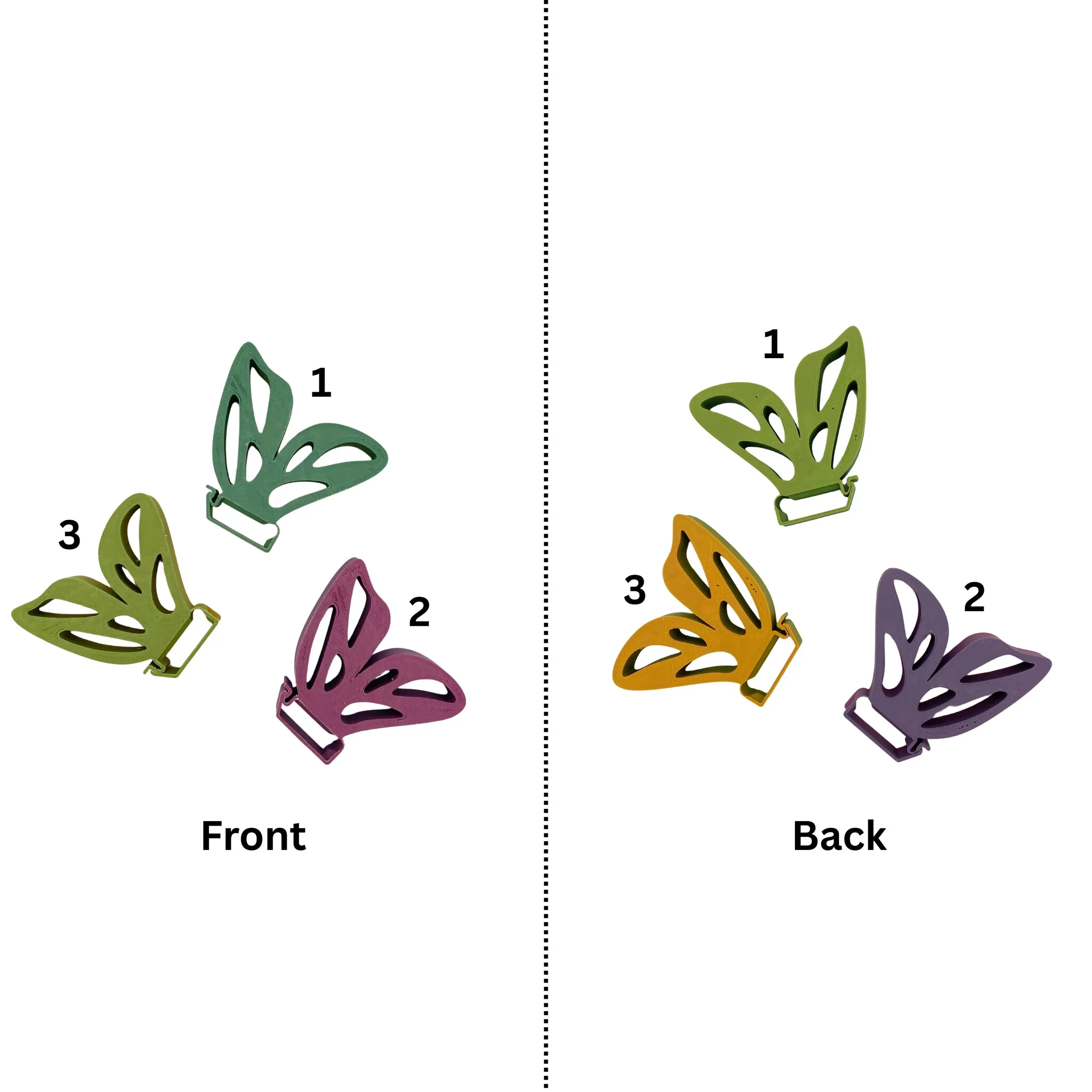 3-Piece Butterfly Plant Clip Set