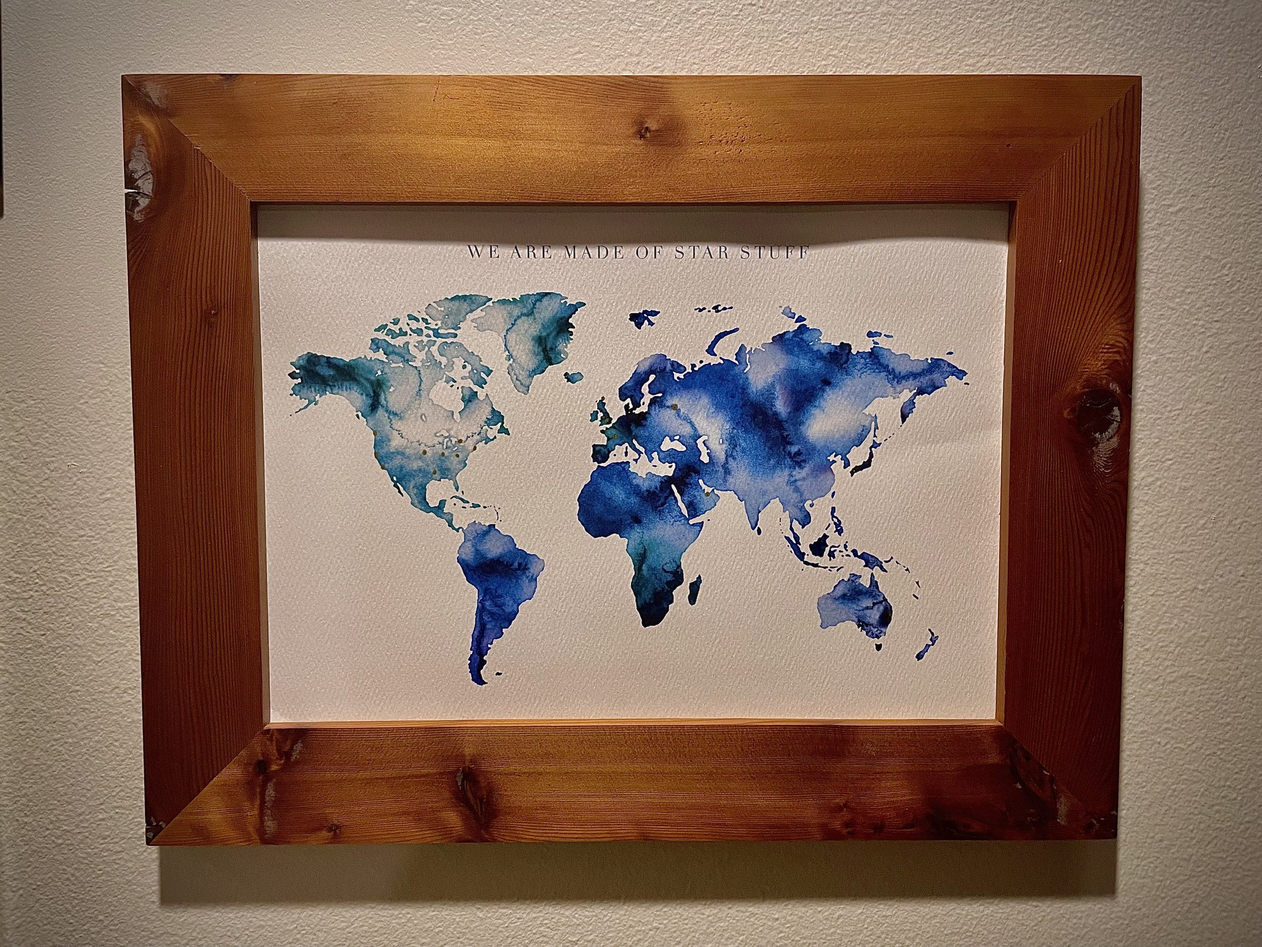 Wooden hanging frame