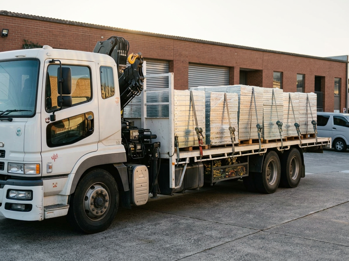 Fully Loaded Flatbed Tray Truck, for Delivery to South-west Melbourne