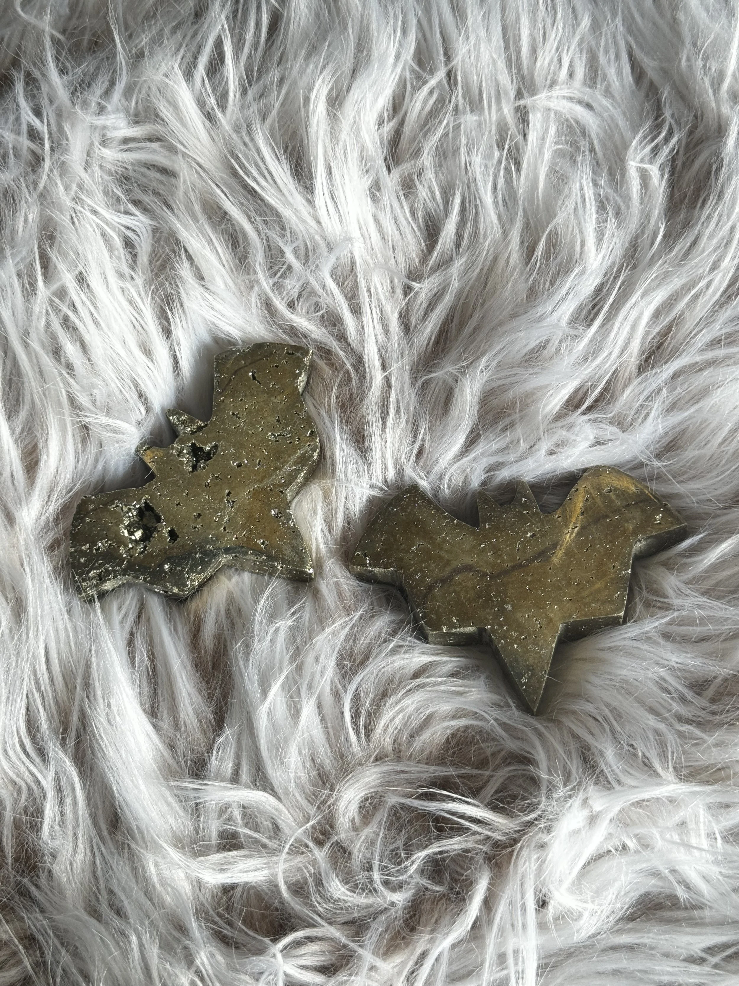 Pyrite Bat Carving