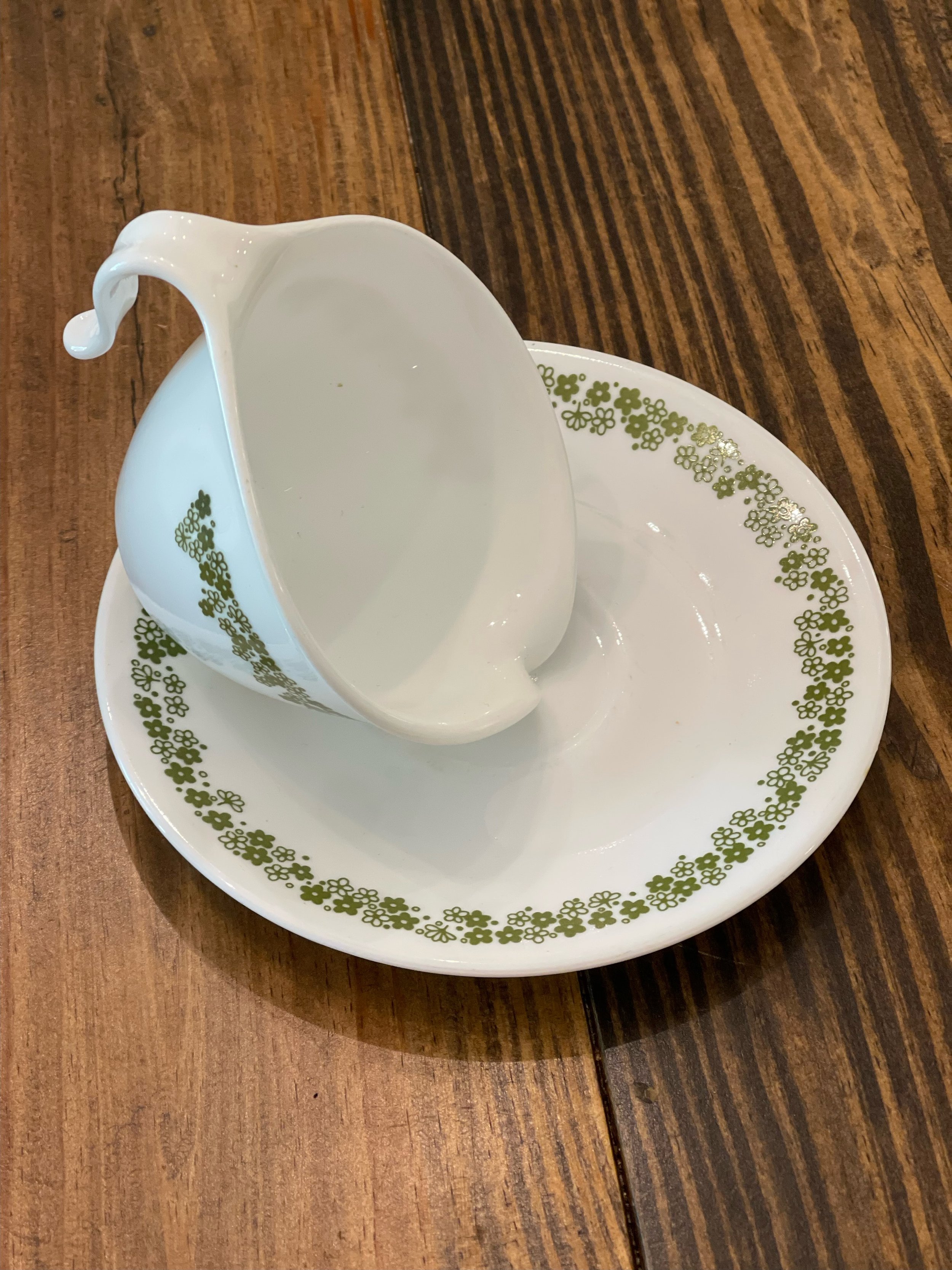Olive Green Corelle Tea Cup Feeder