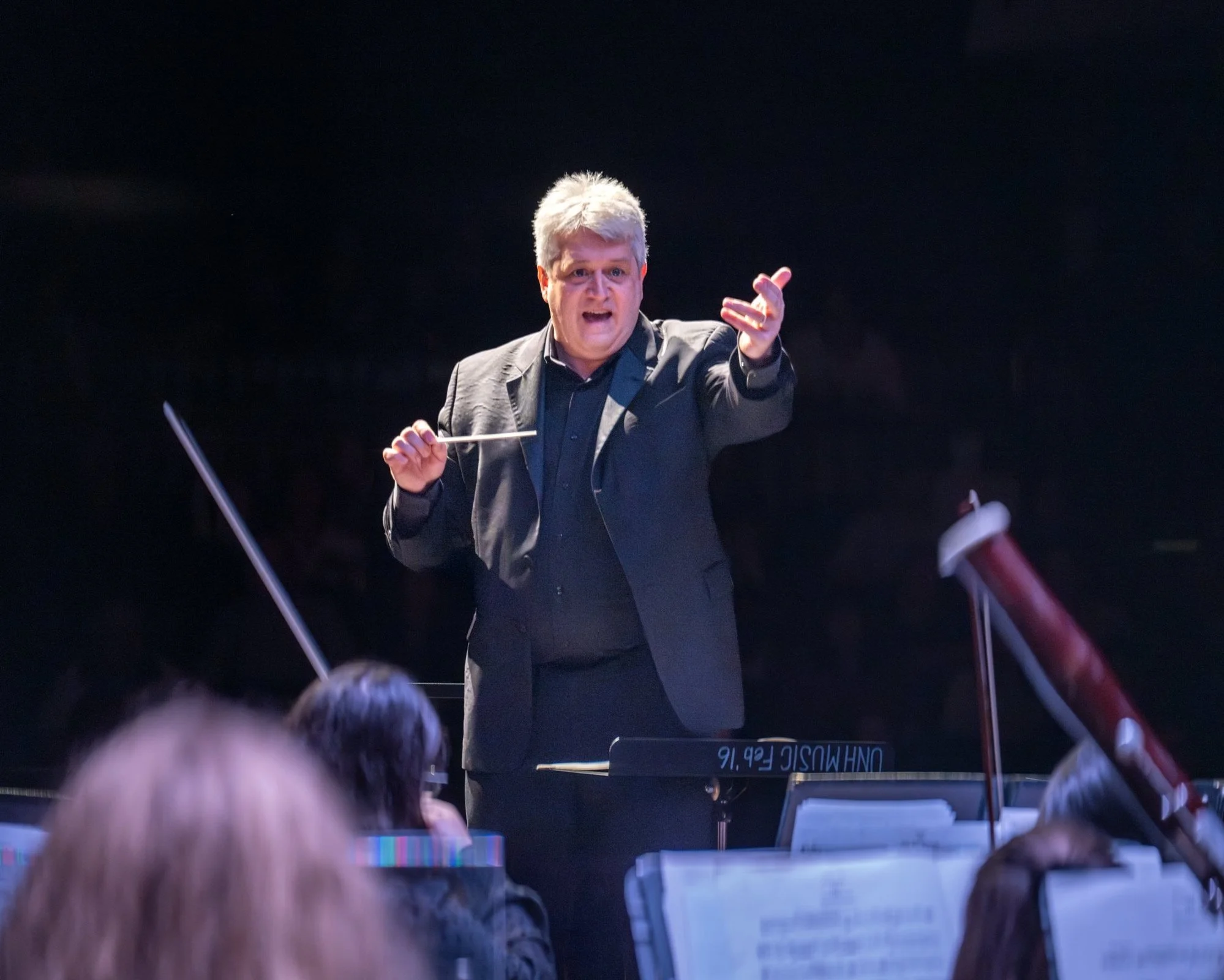 David Upham conducting the University of New Hampshire Symphony Orchestra