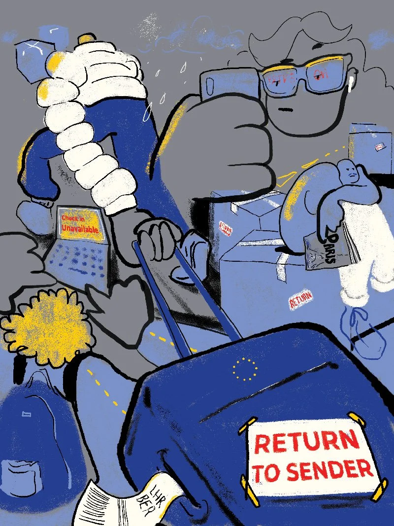 'A Love Letter to Erasmus' - Editorial illustration for Off the Block Magazine