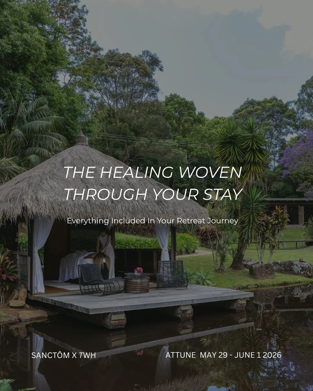 There&rsquo;s a version of you that moves through the world with more ease, more clarity, and more presence.

ATTUNE is four days designed to bring her forward.

Healing sessions, nourishing meals, sacred practices, and spacious time to just be. 

Ev
