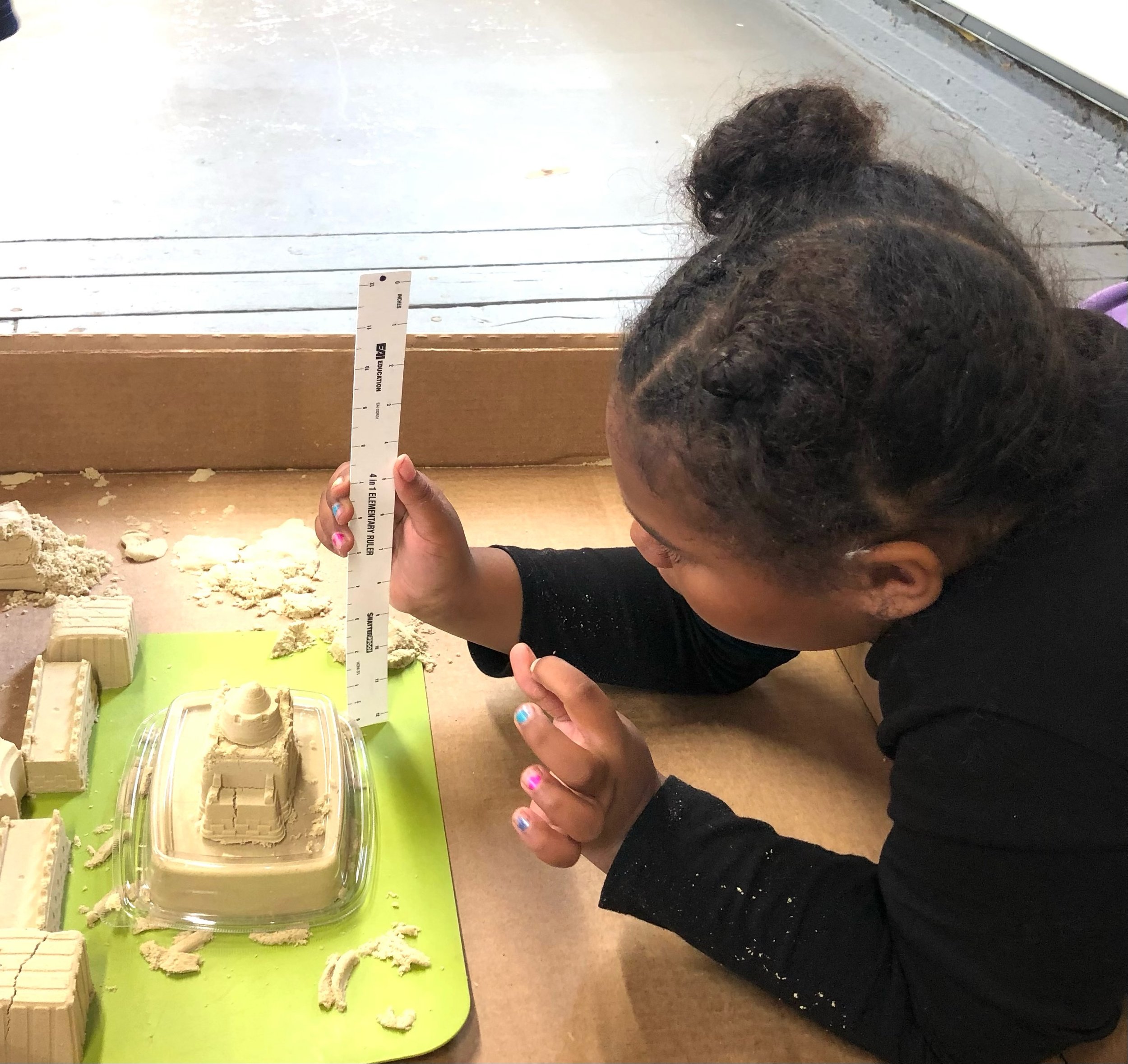 Creating a sand castle to a specified set of measurements