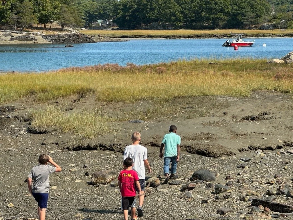 "Goose Island" is accessible at low tide.