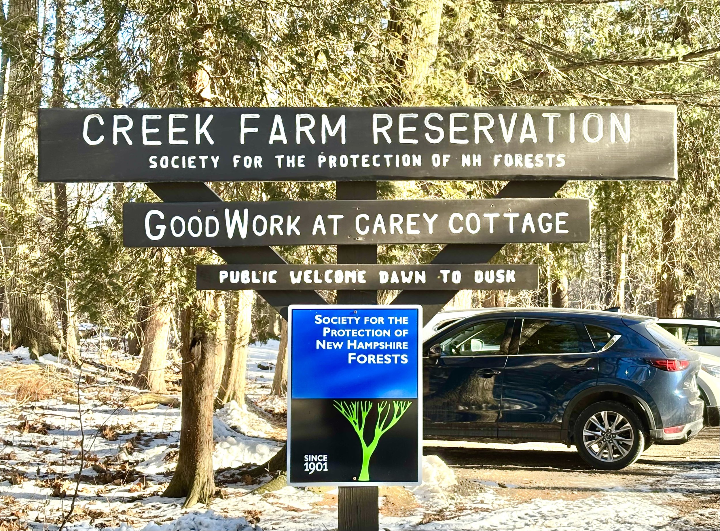 The Creek Farm Reservation has 36 acres of reserved forest and 1200 feet of waterfront on Sagamore Creek.