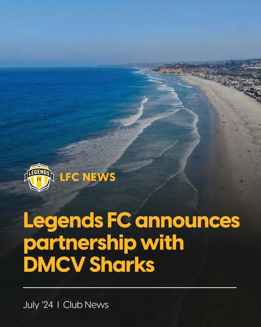 Legends FC Announces Partnership with Del Mar Carmel Valley Sharks