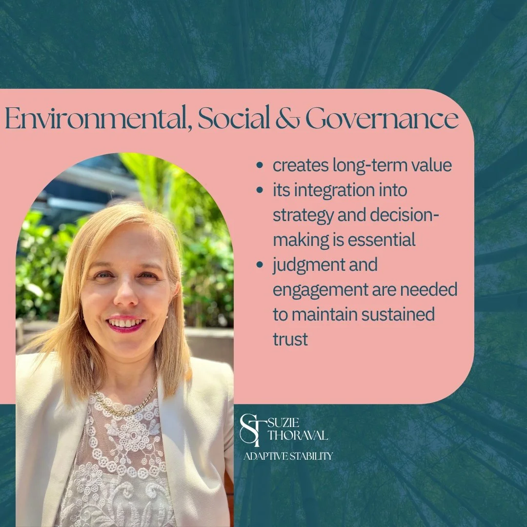 What do we actually mean by ESG?

At its heart, ESG is about how organisations create value over time and whether they will still be trusted, viable and relevant in the years ahead.

Environmental impact, social responsibility and governance all shap