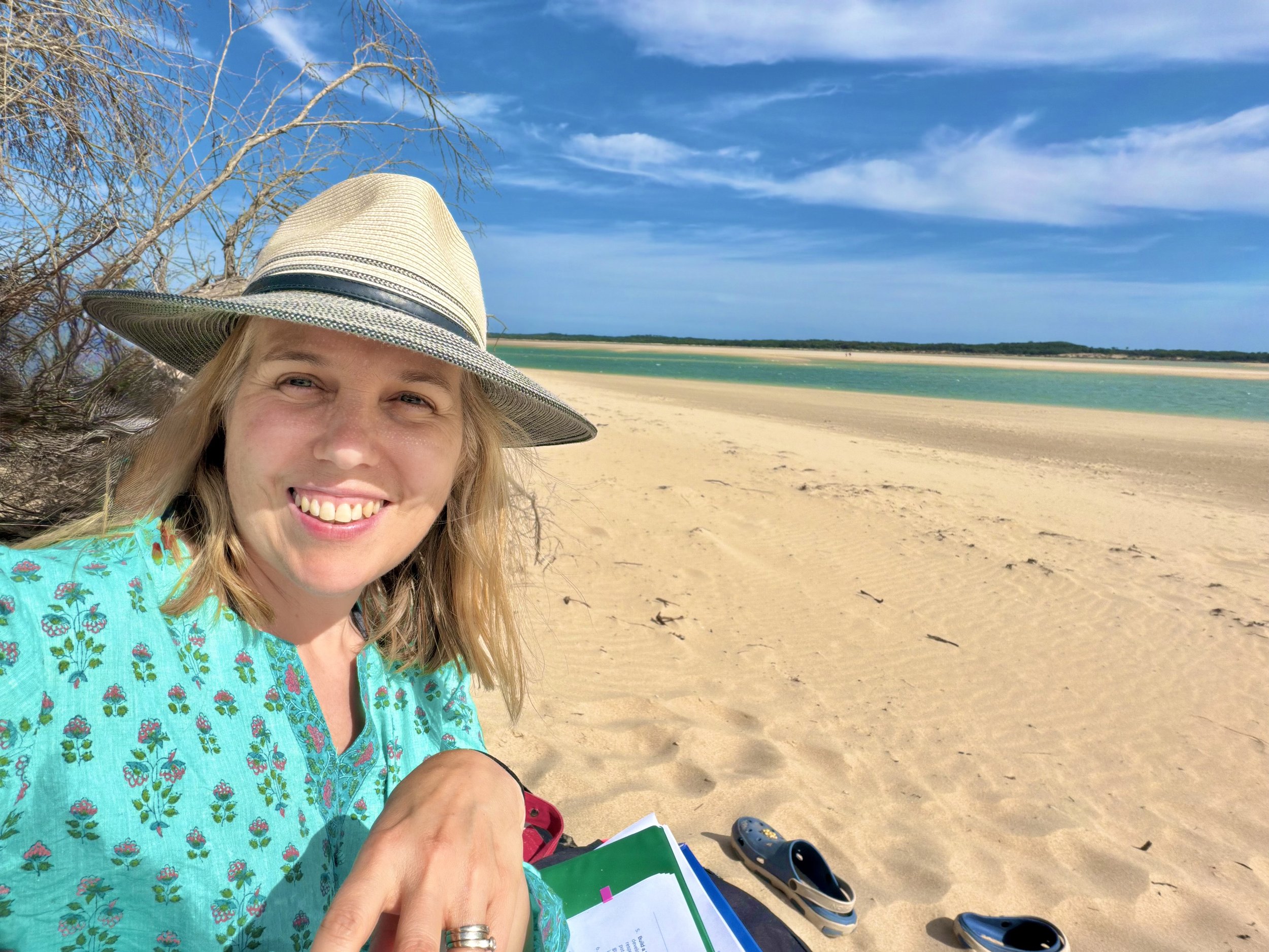 Suzie Thoraval at the beach. Leadership Coach  Adaptive leadership adaptive stability