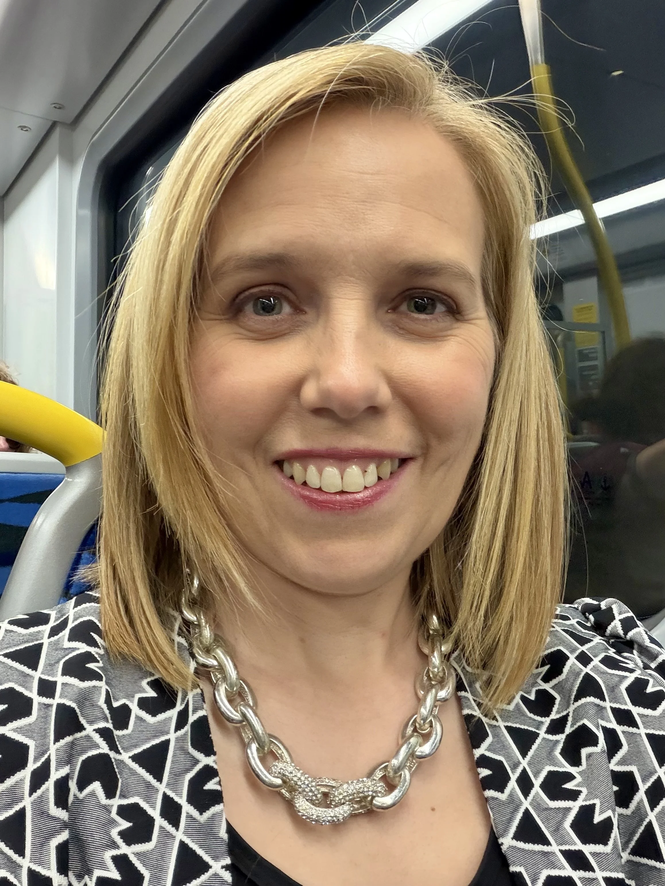 suzie thoraval on a train, adaptive leadership, leadership coaching, adaptive stability