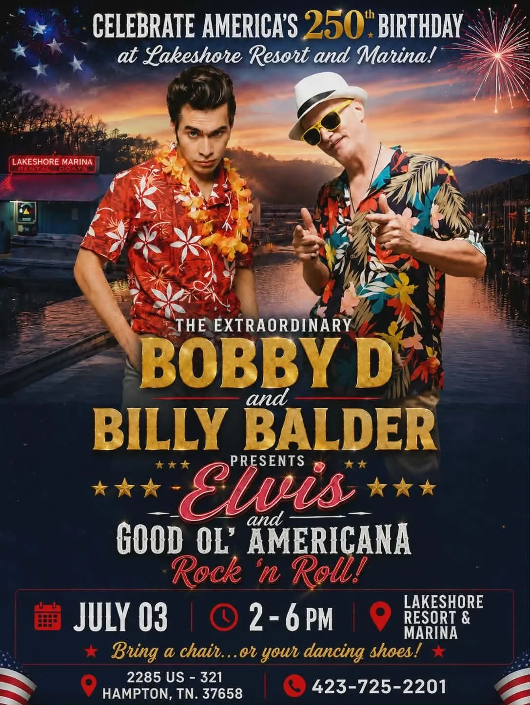 Independence Day Bash! Lakeshore Marina, Hampton TN