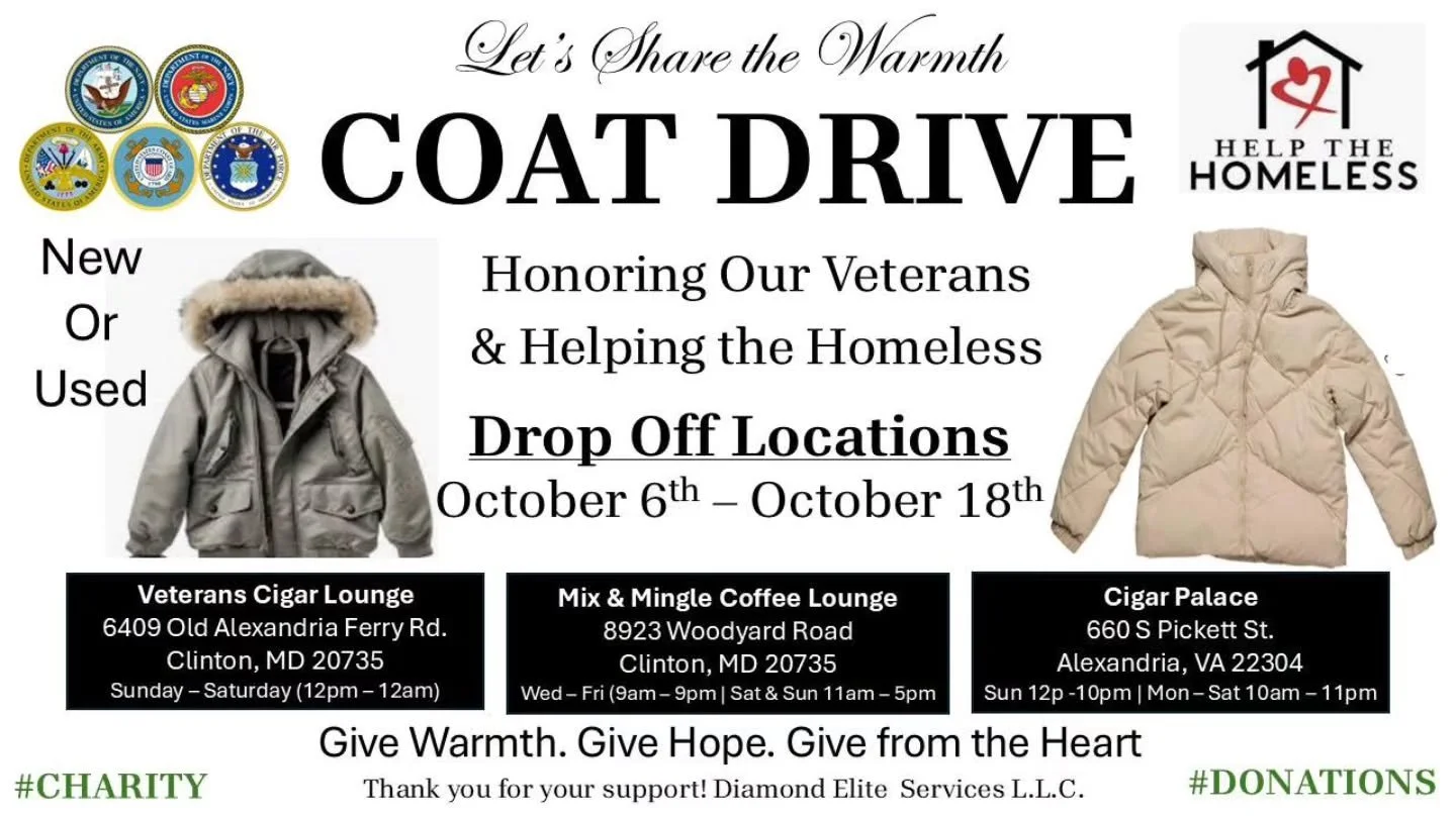🧥 Some of your coats are too big&hellip; and a lot are too small 😭 &mdash; so why not donate to a cause that matters!

Join us for the Coat Drive honoring our Veterans &amp; helping the Homeless 🫶
📅 October 6th &ndash; October 18th
📍 Drop off at