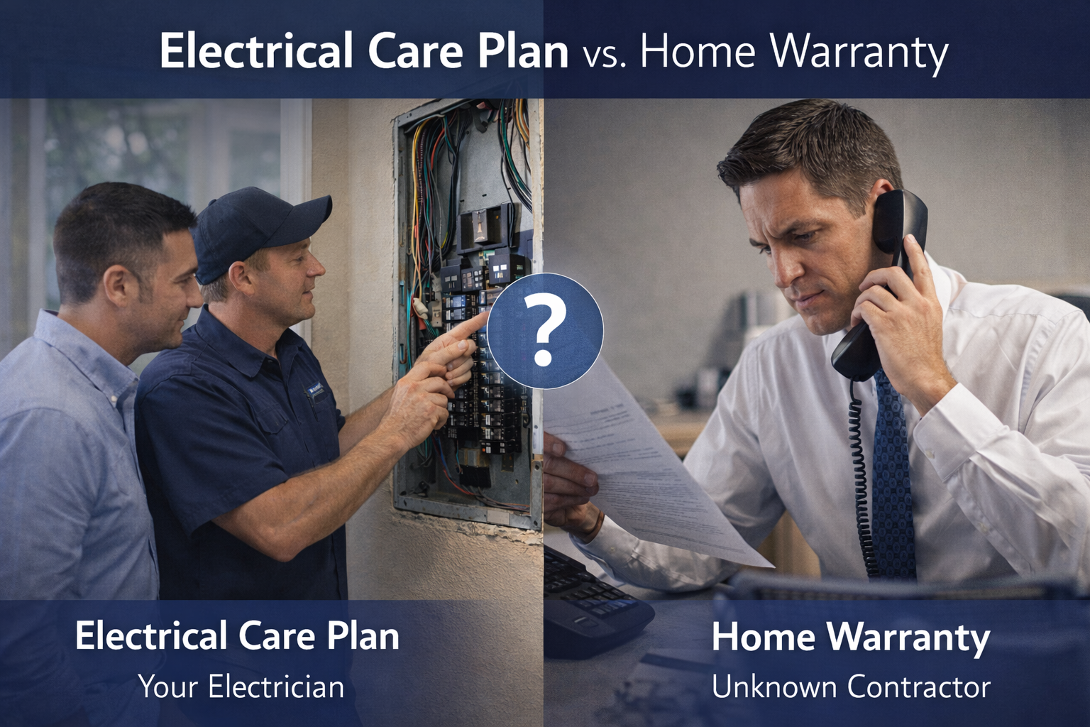 Electrical Care Plan vs. Home Warranty: What’s the Real Difference?