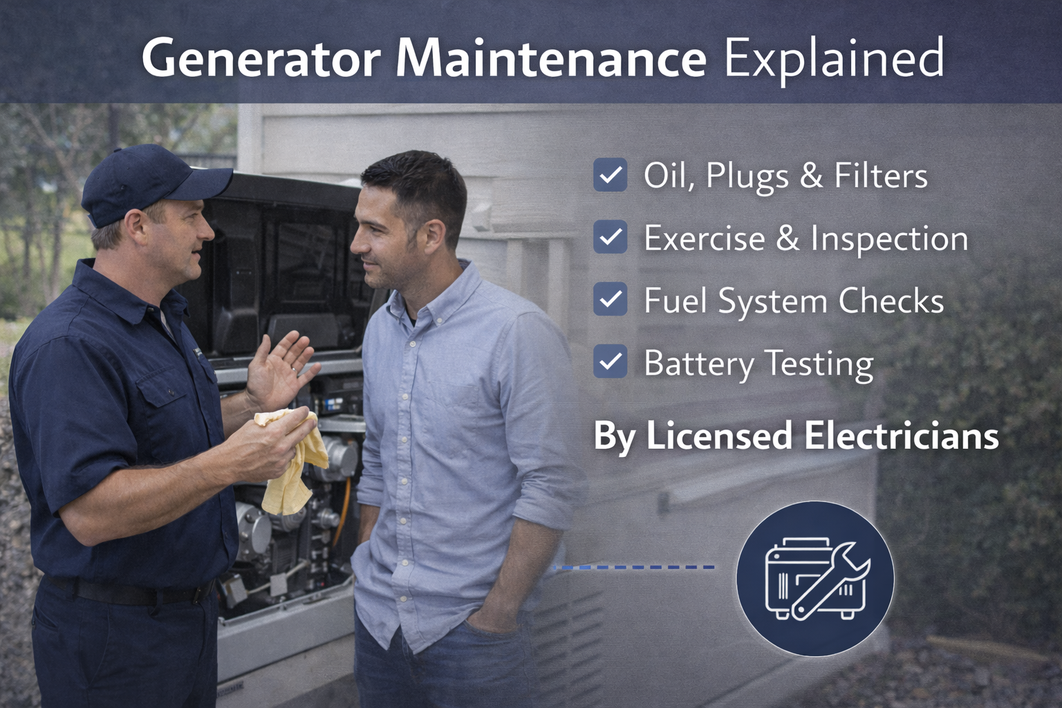 Generator Maintenance Explained: What’s Included, Why It Matters, and When to Schedule Service
