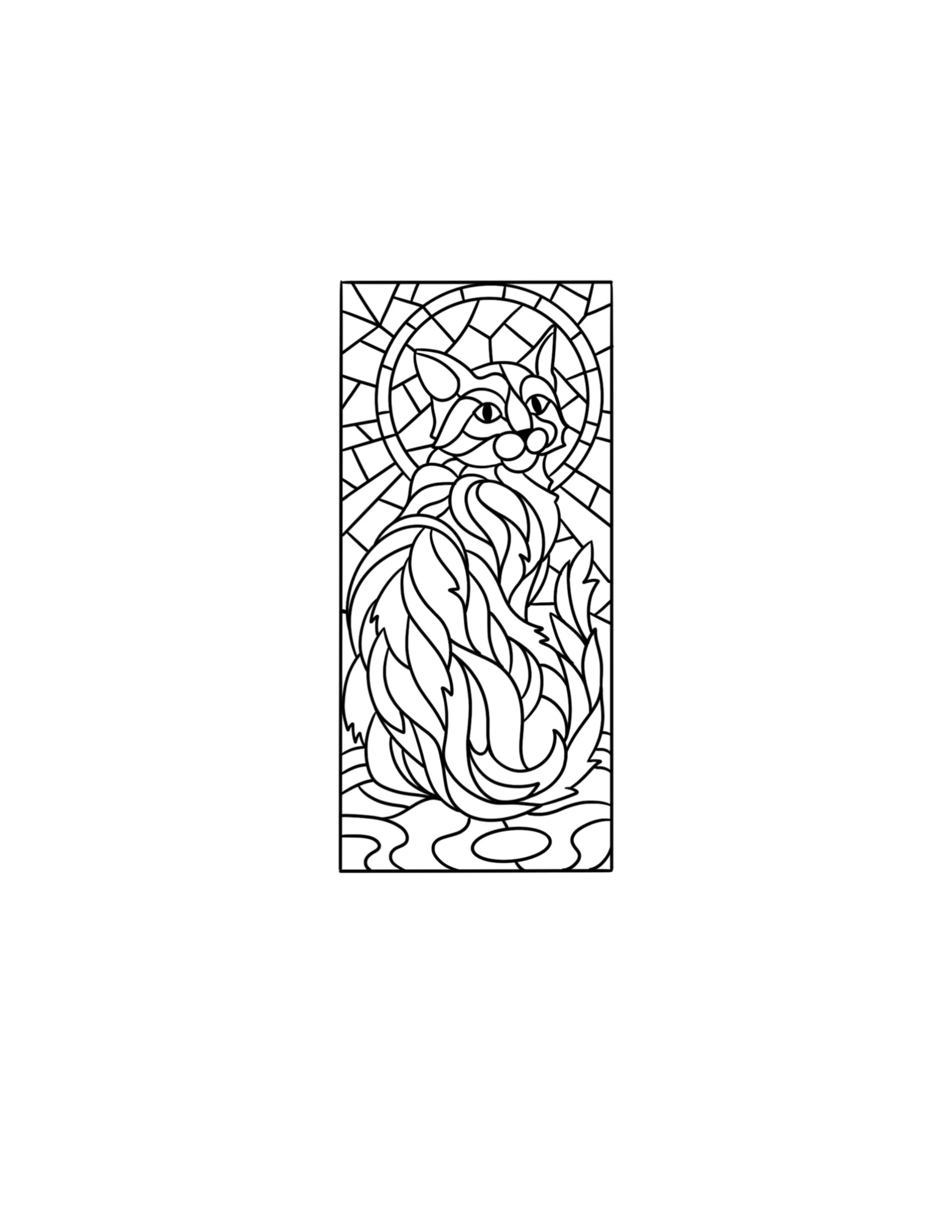 Cat Stained Glass Flash