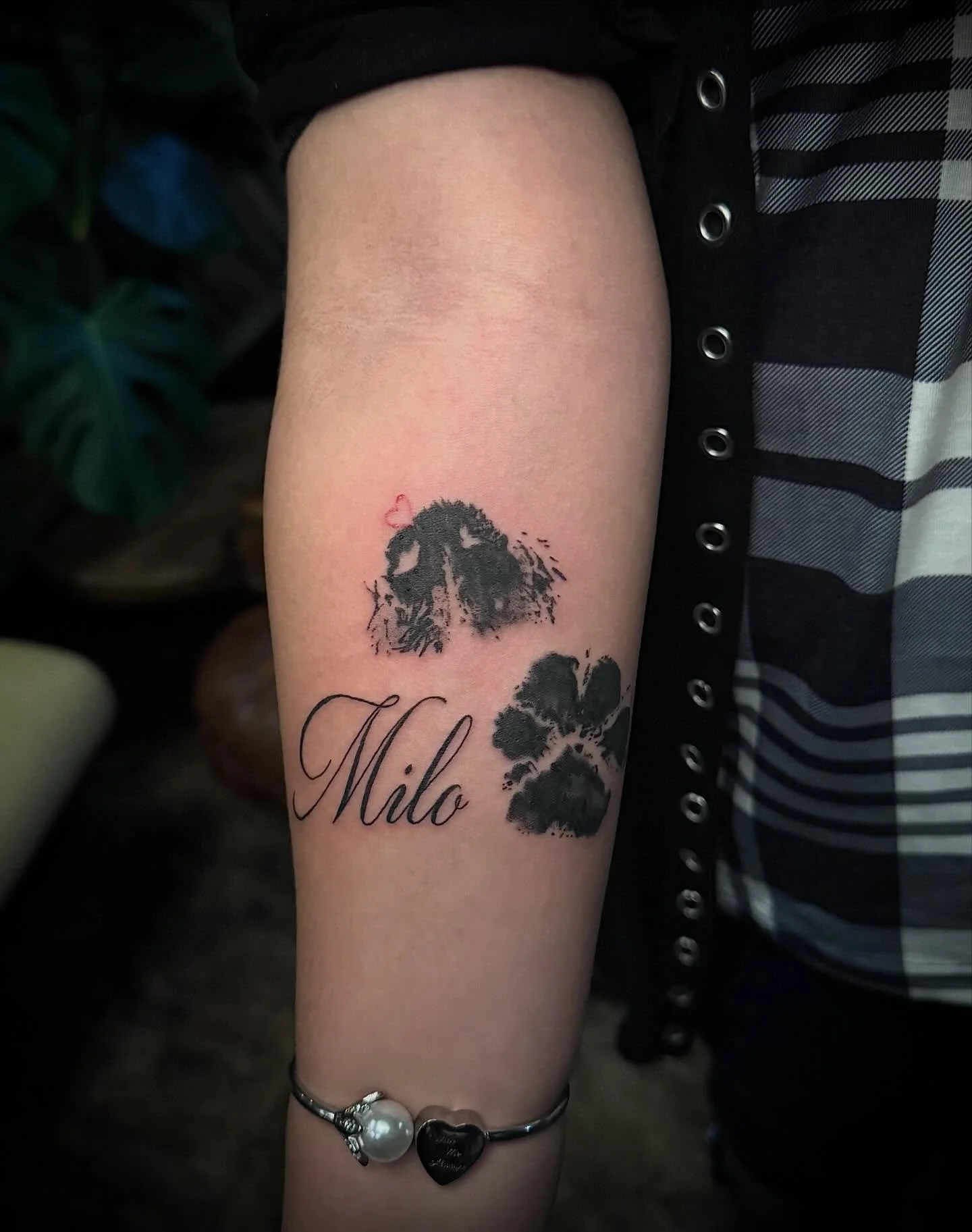 A sweet tribute to her late pup, Milo 🐾❤️

And yes, that little red heart on the nose boop? It&rsquo;s the exact shape of a small patch of pink skin on his nose! Literally the cutest! 

Thank you so much for coming to me and allowing me to create th