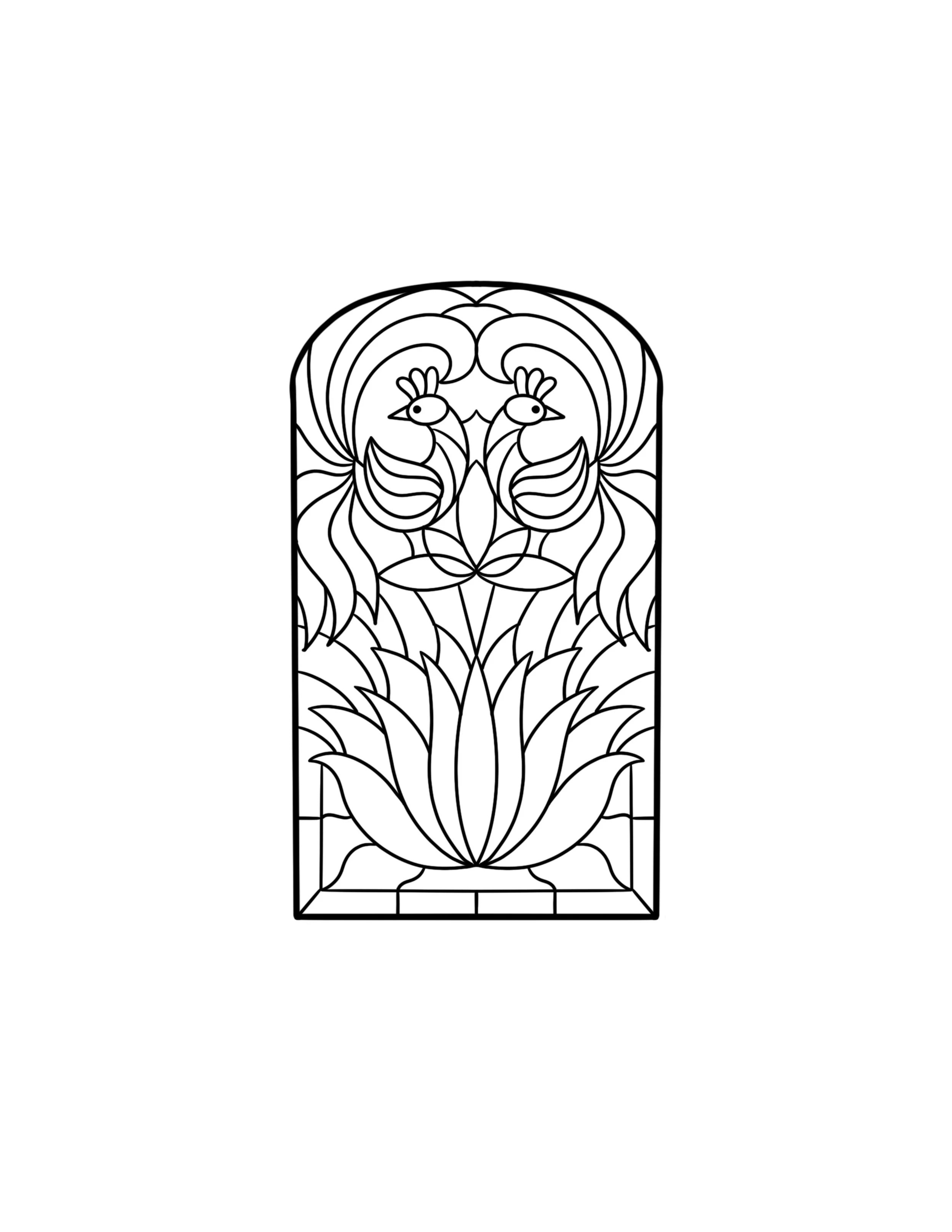 Peacock Stained Glass Flash