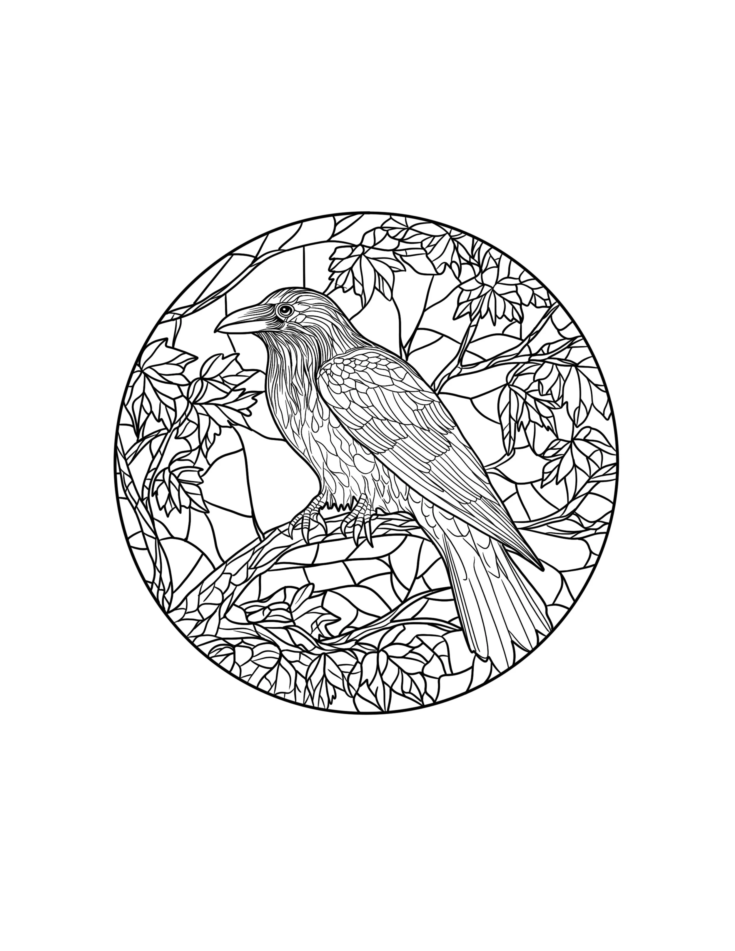 Crow Stained Glass Flash