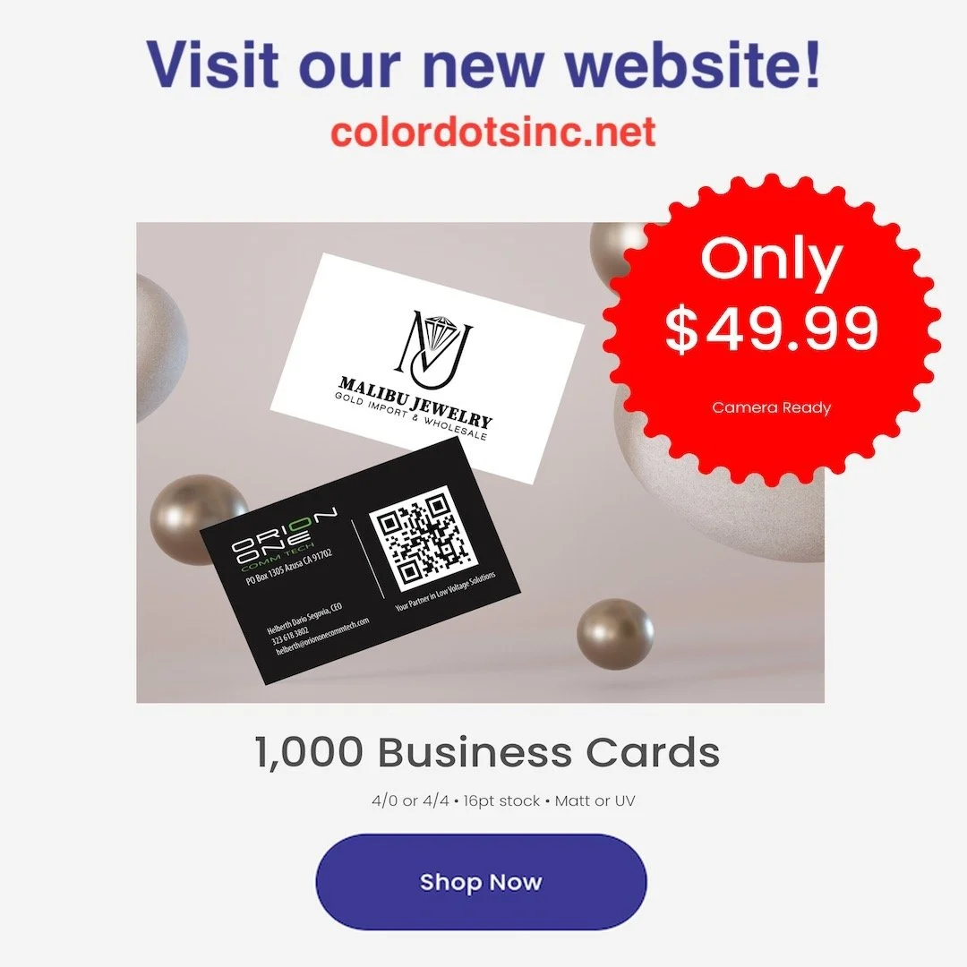 Excited to share our new website. Come visit us at colordotsinc.net. Come print with us!! 🎉