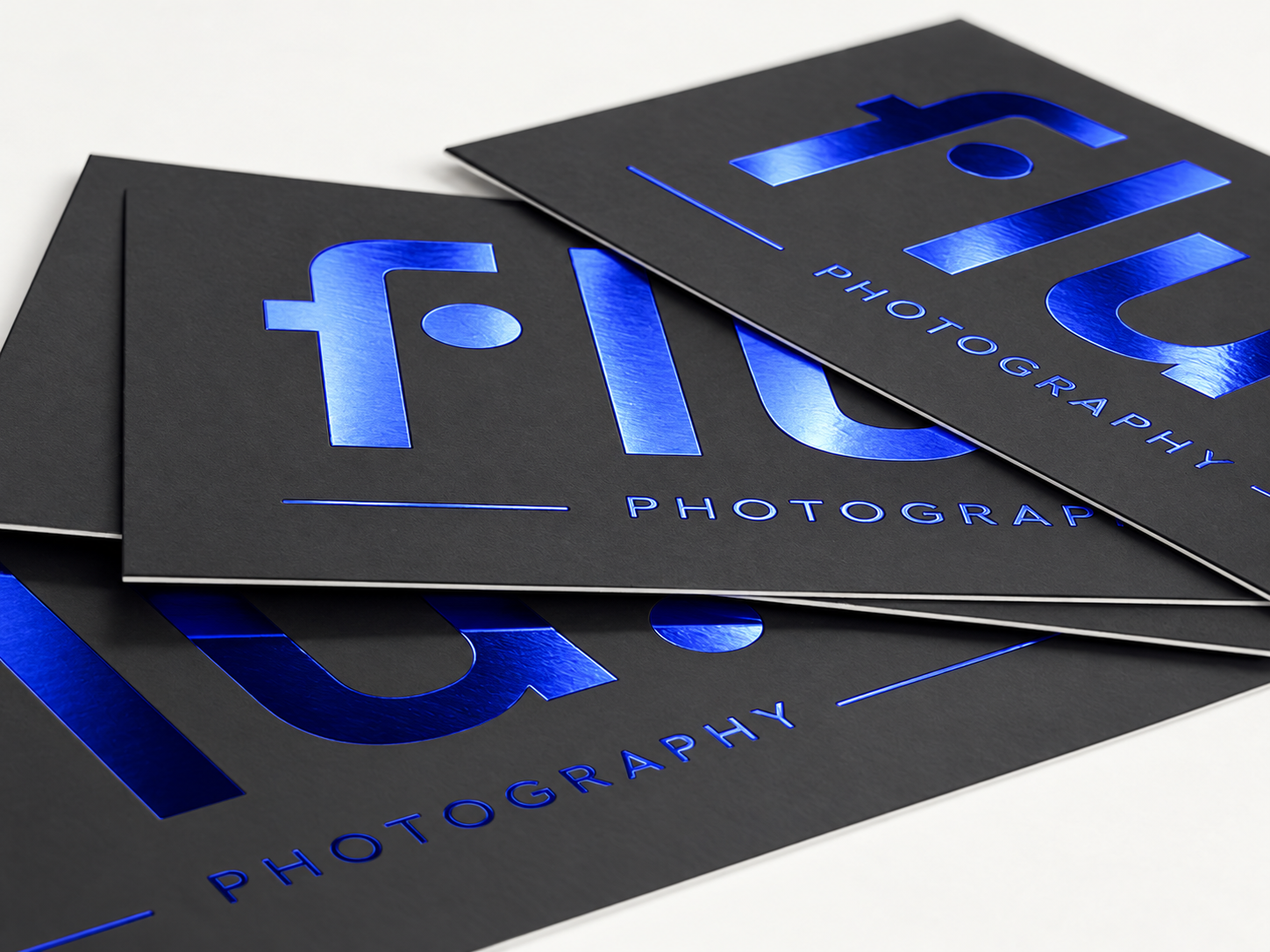 Blue Foil Business Cards