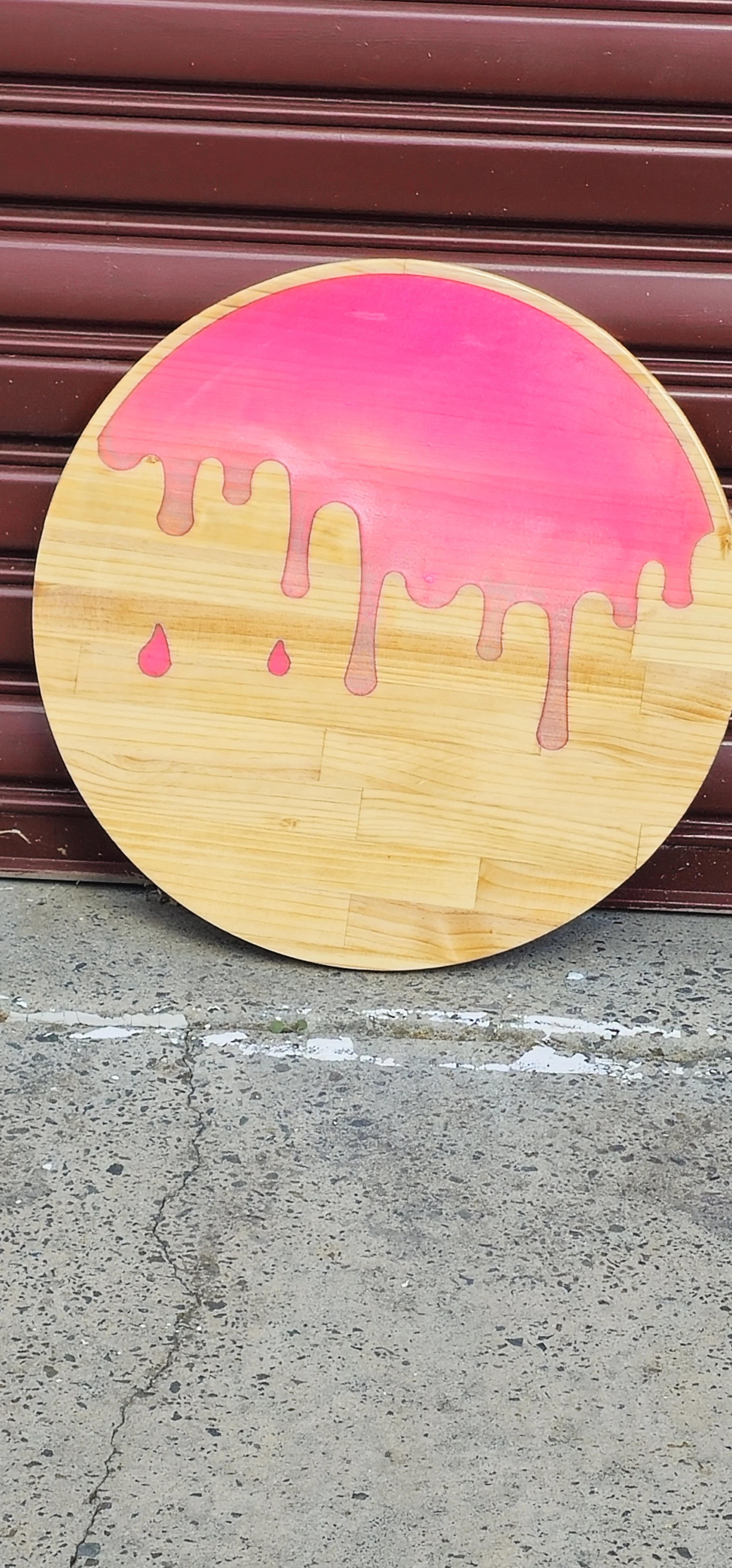 Liquid Pink Candy Round Table (Legless Design)