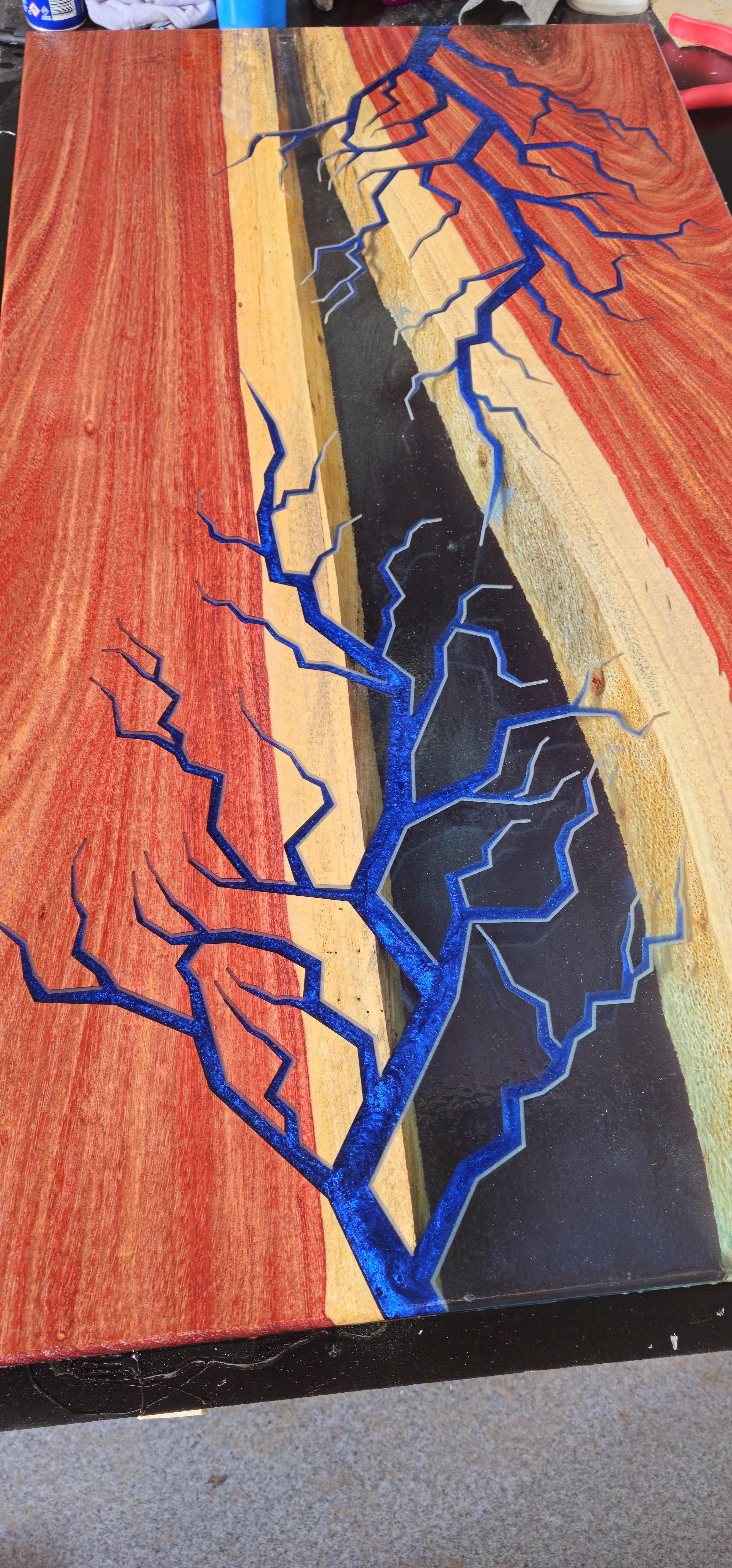 Blue Lightning Cedar Coffee Table