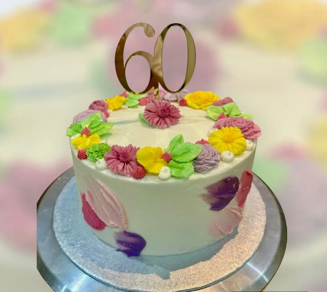 60th cake with fondant flowers.jpg
