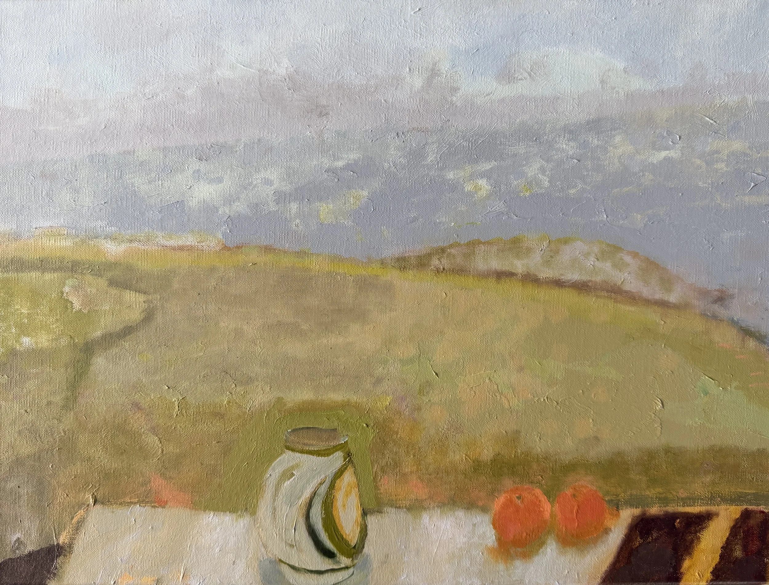 Sam Vicary painting with title D's Jug, an oil on canvas that's 40 x 30 cms cms