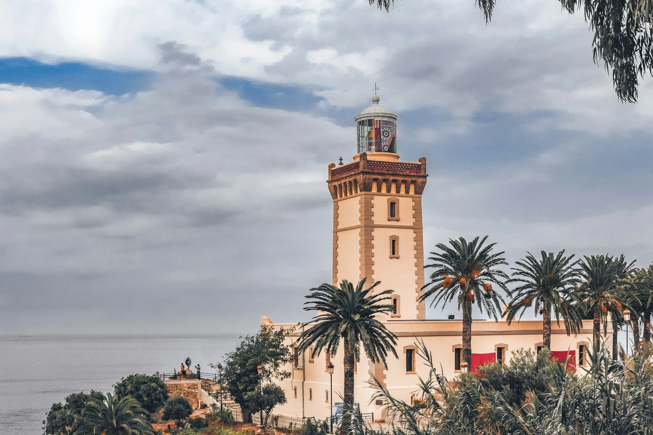 Panoramic view of Tangier port and medina from the Kasbah, northern Morocco