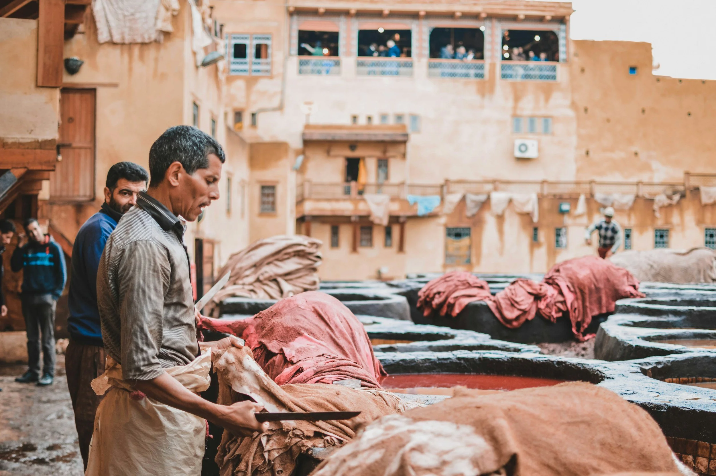 Panoramic view over the rooftops and minarets of the Fes el Bali medina, Morocco's largest UNESCO World Heritage Site